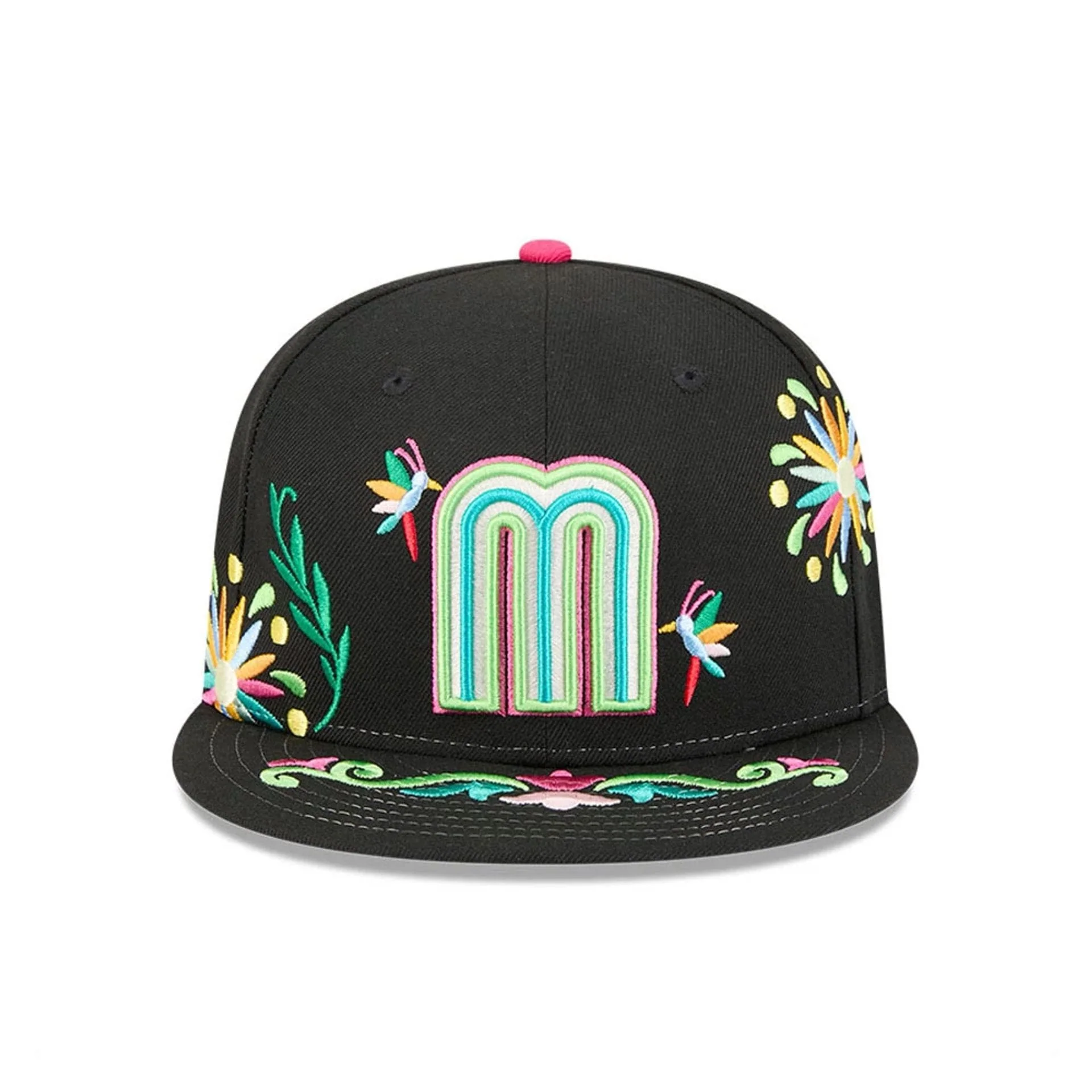 Mexico WBC Latin Embroidery Black 59FIFTY Fitted Cap - Image 3