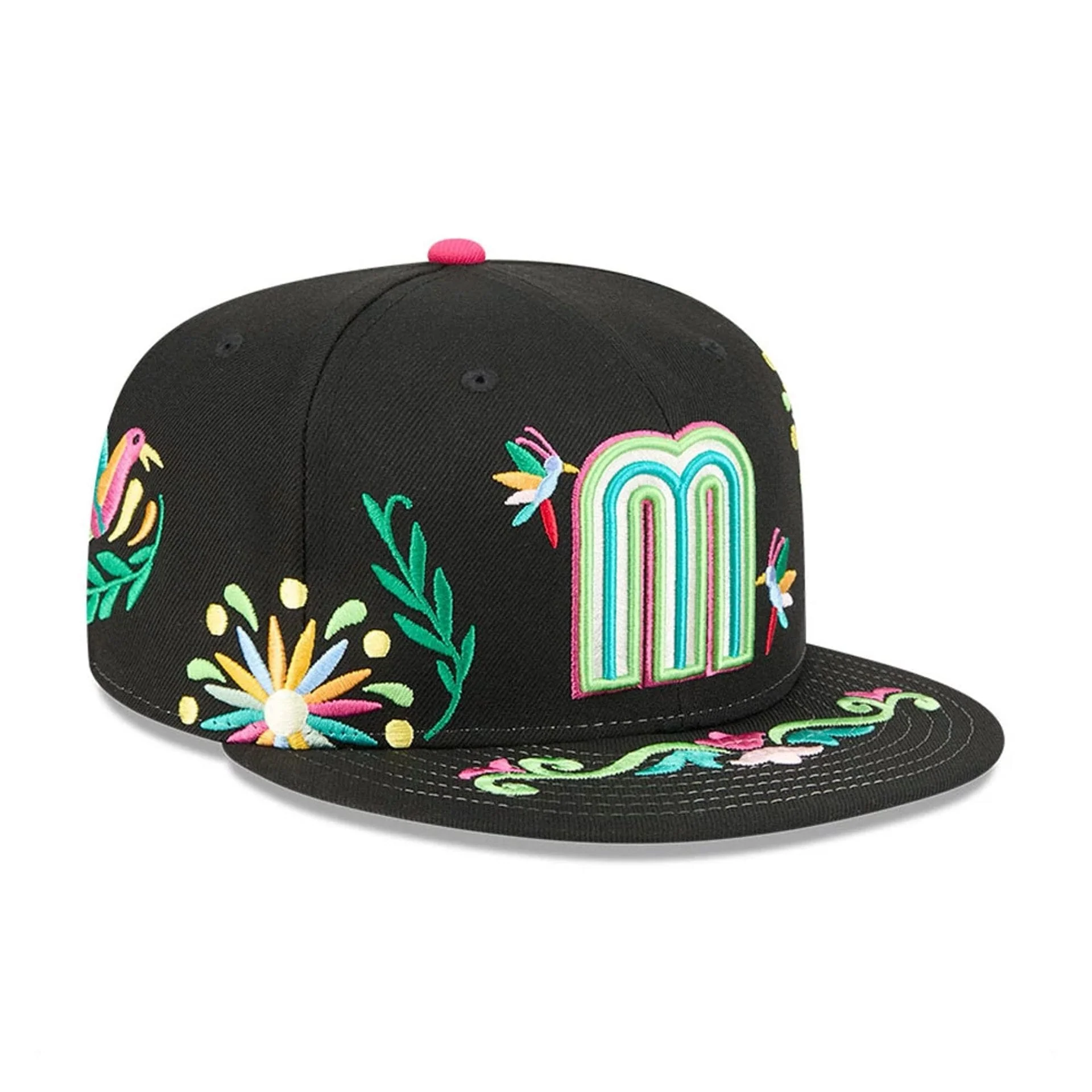 Mexico WBC Latin Embroidery Black 59FIFTY Fitted Cap - Image 4