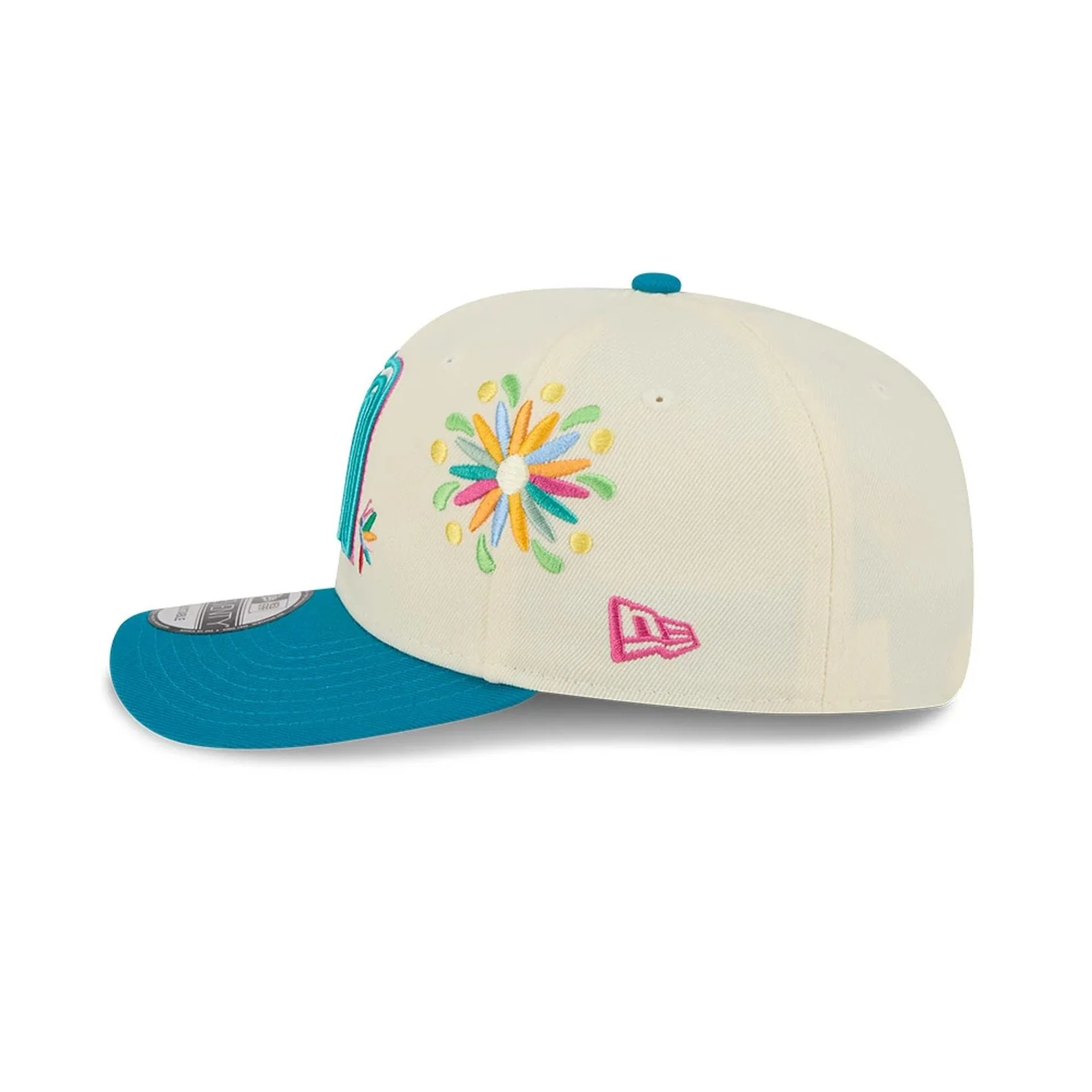 Mexico WBC Latin Embroidery White 9SEVENTY Stretch Snap Adjustable Cap - Image 6