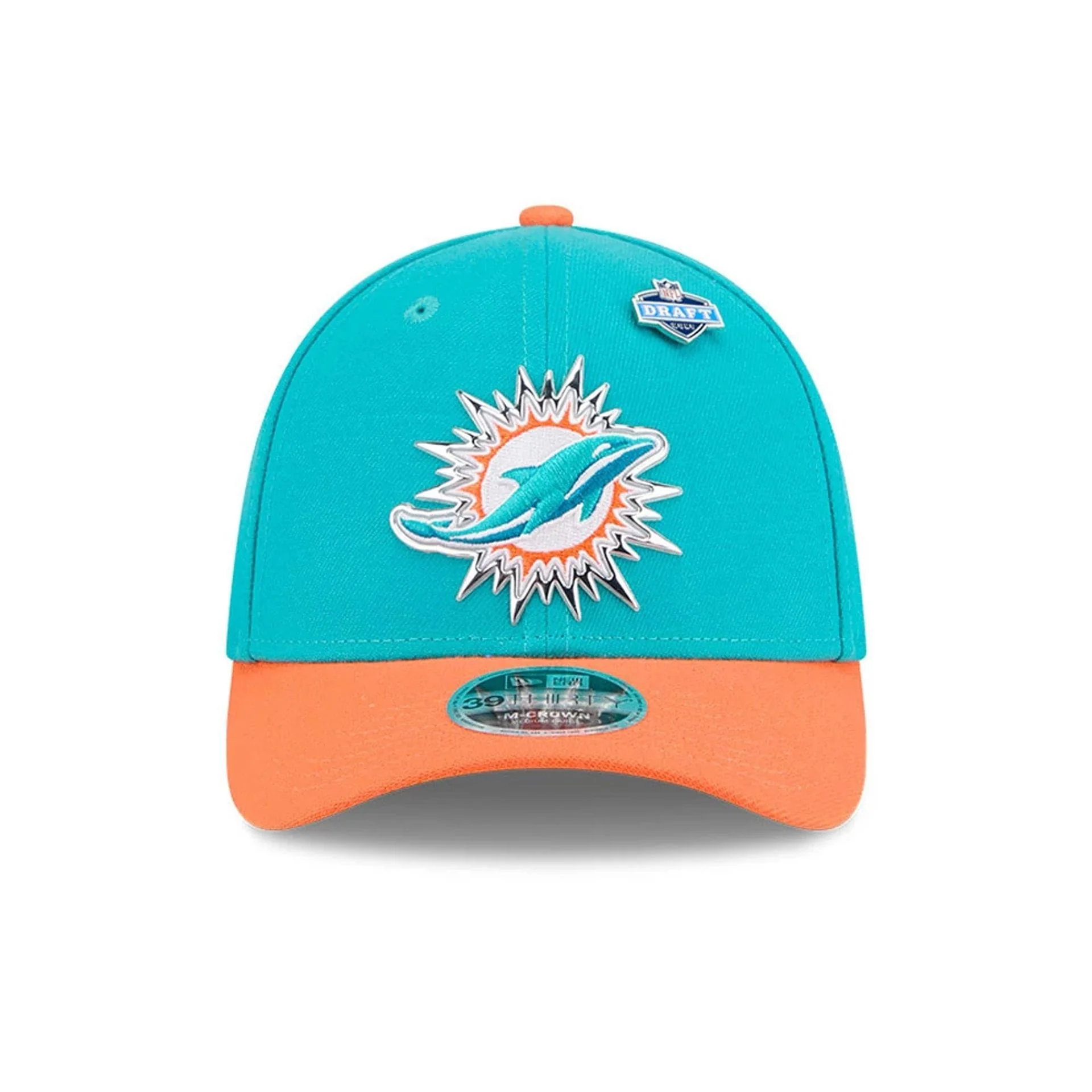 Miami Dolphins NFL Draft 2026 Turquoise 39THIRTY M-Crown Stretch Fit Cap - Image 3