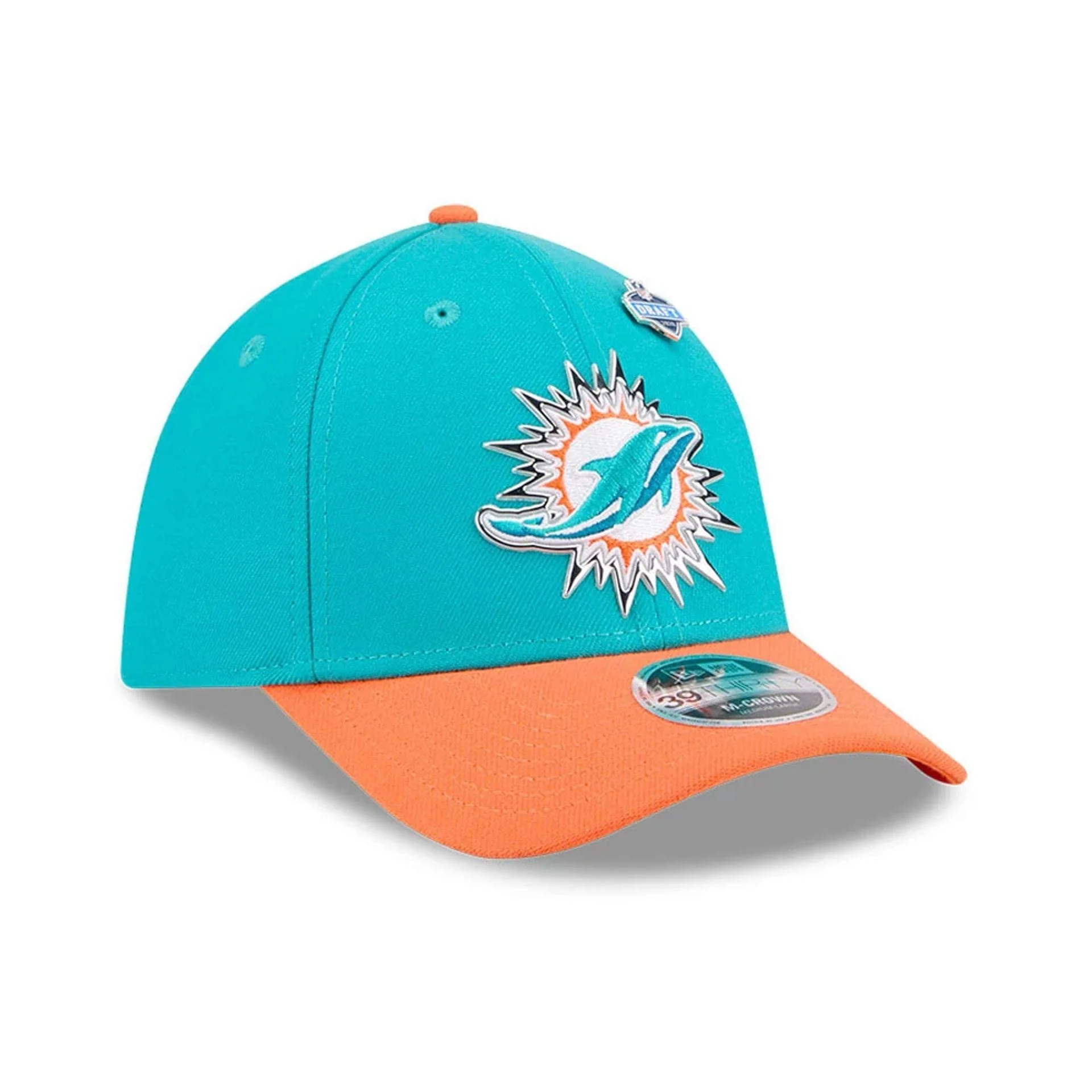 Miami Dolphins NFL Draft 2026 Turquoise 39THIRTY M-Crown Stretch Fit Cap - Image 4
