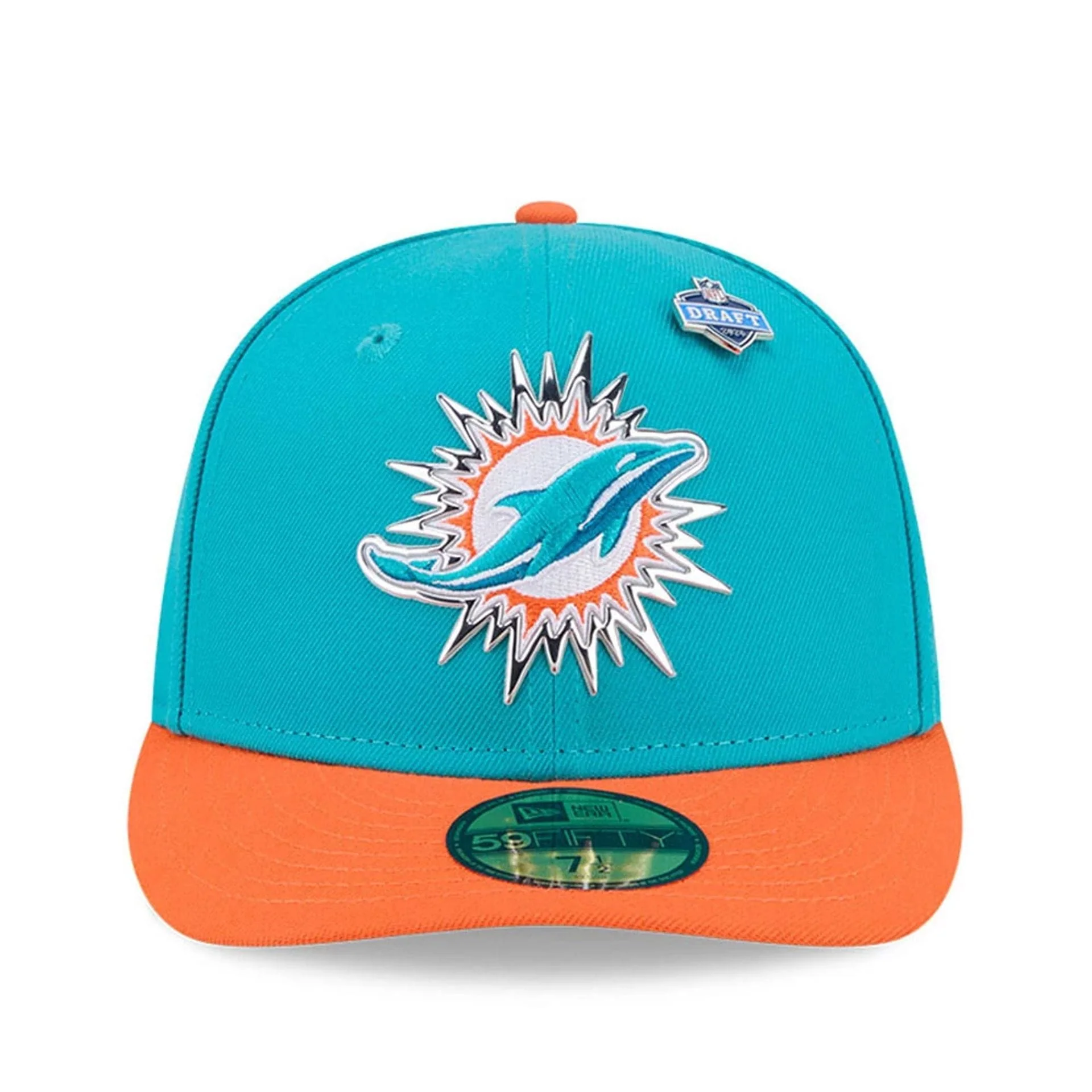 Miami Dolphins NFL Draft 2026 Turquoise 59FIFTY Fitted Cap - Image 3
