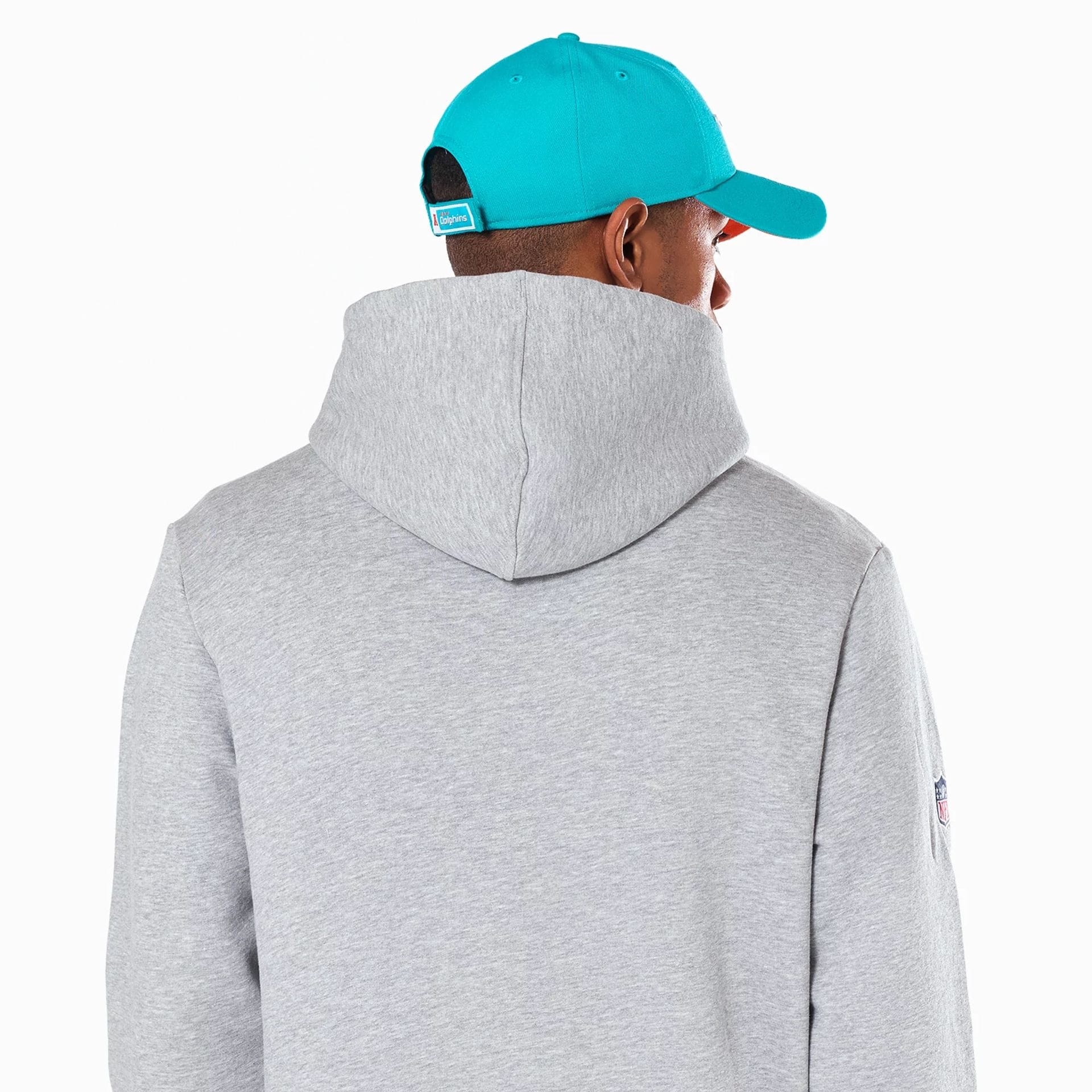 Miami Dolphins NFL Grey Pullover Hoodie - Image 5