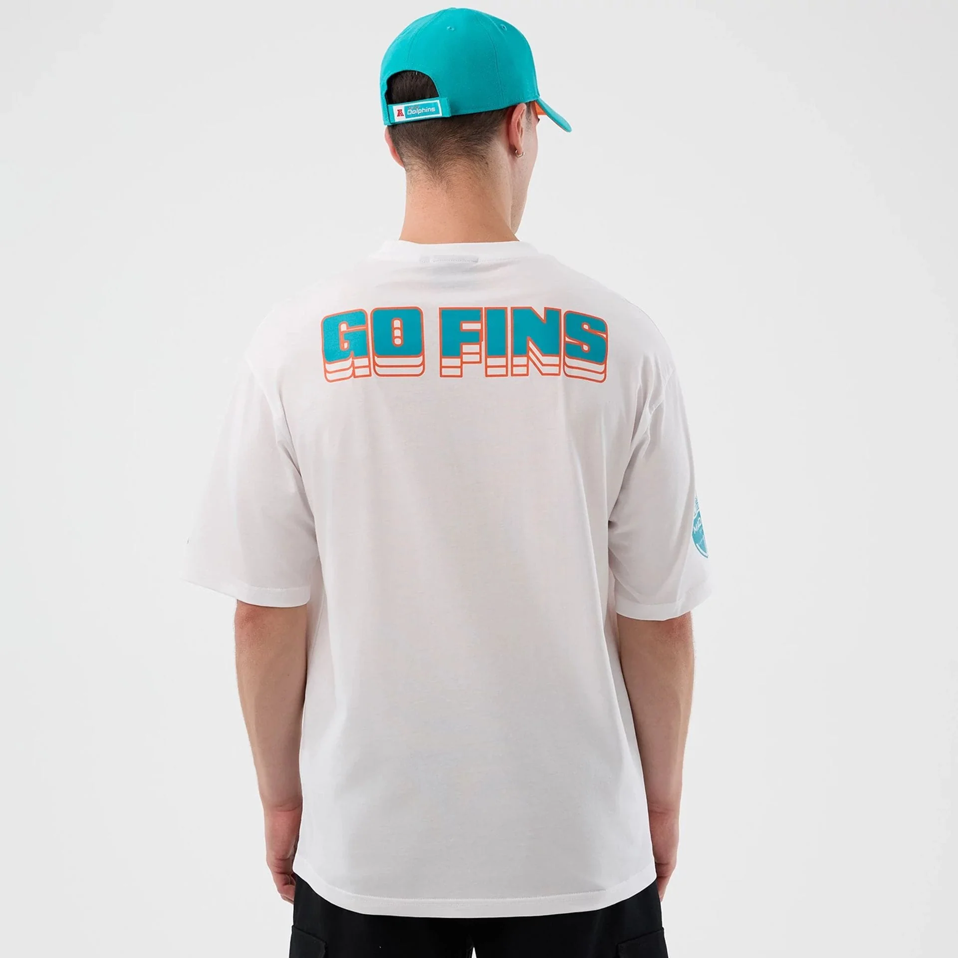 Miami Dolphins NFL International Series Games White Oversized T-Shirt - Image 2