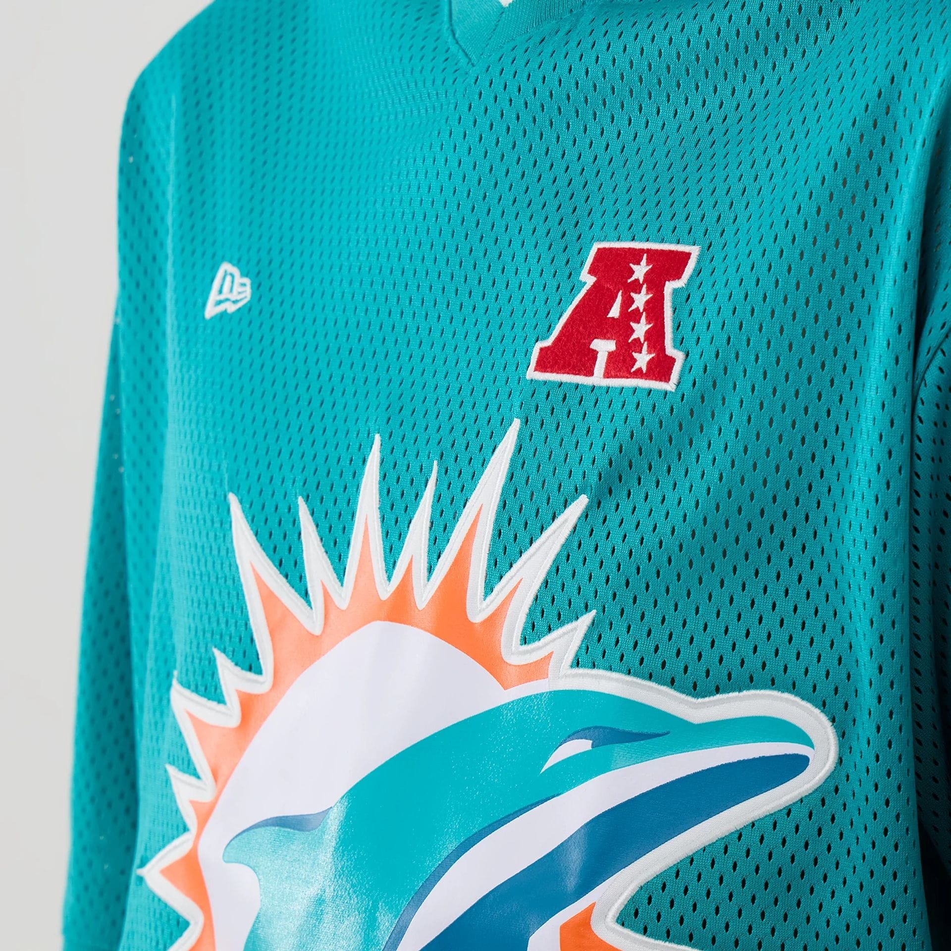 Miami Dolphins NFL Mesh Turquoise Oversized T-Shirt - Image 4