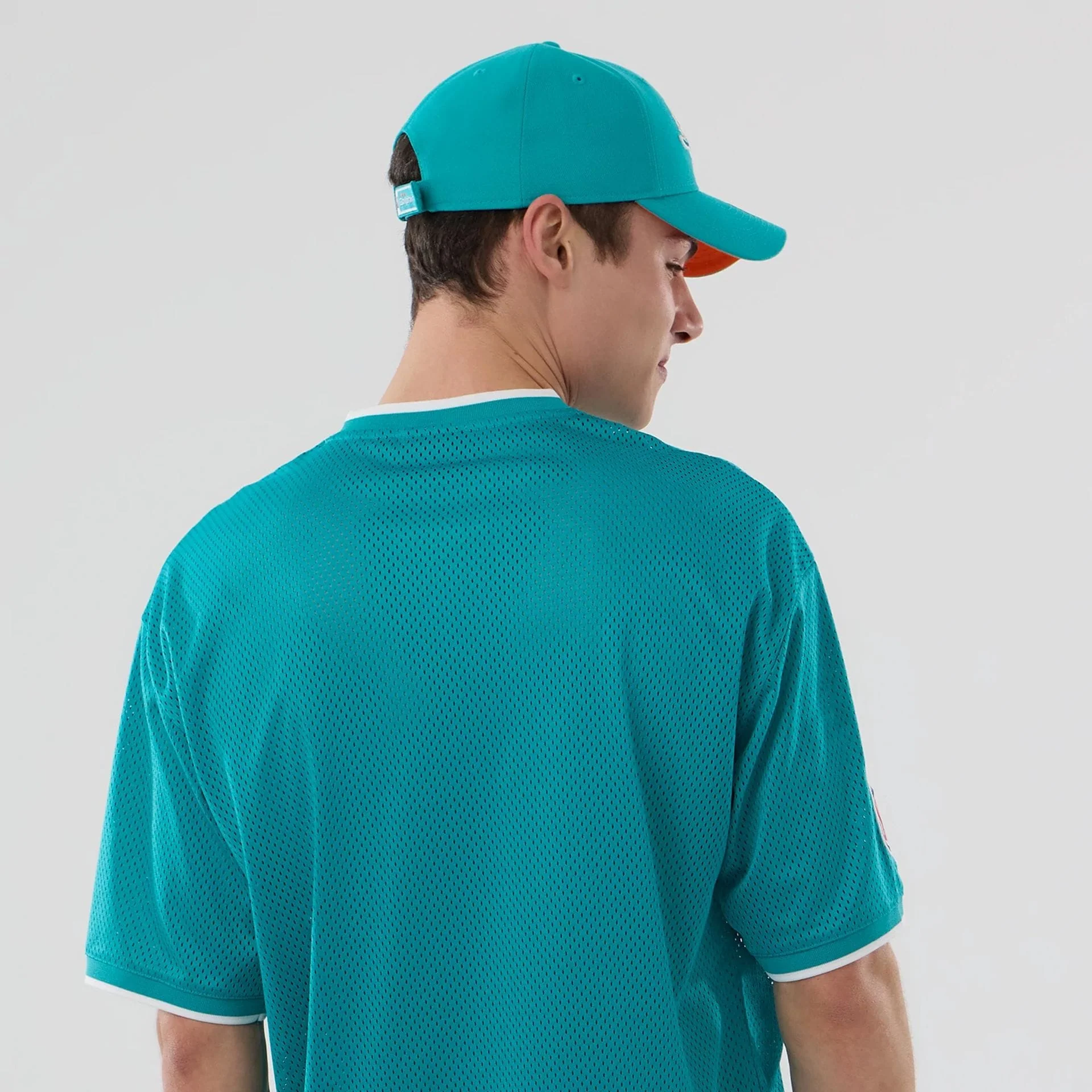 Miami Dolphins NFL Mesh Turquoise Oversized T-Shirt - Image 7