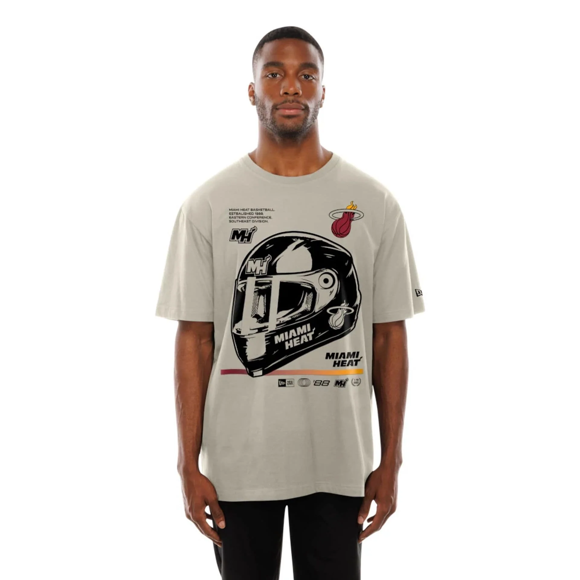 Miami Heat Modern Driver Light Beige T-Shirt - Image 6