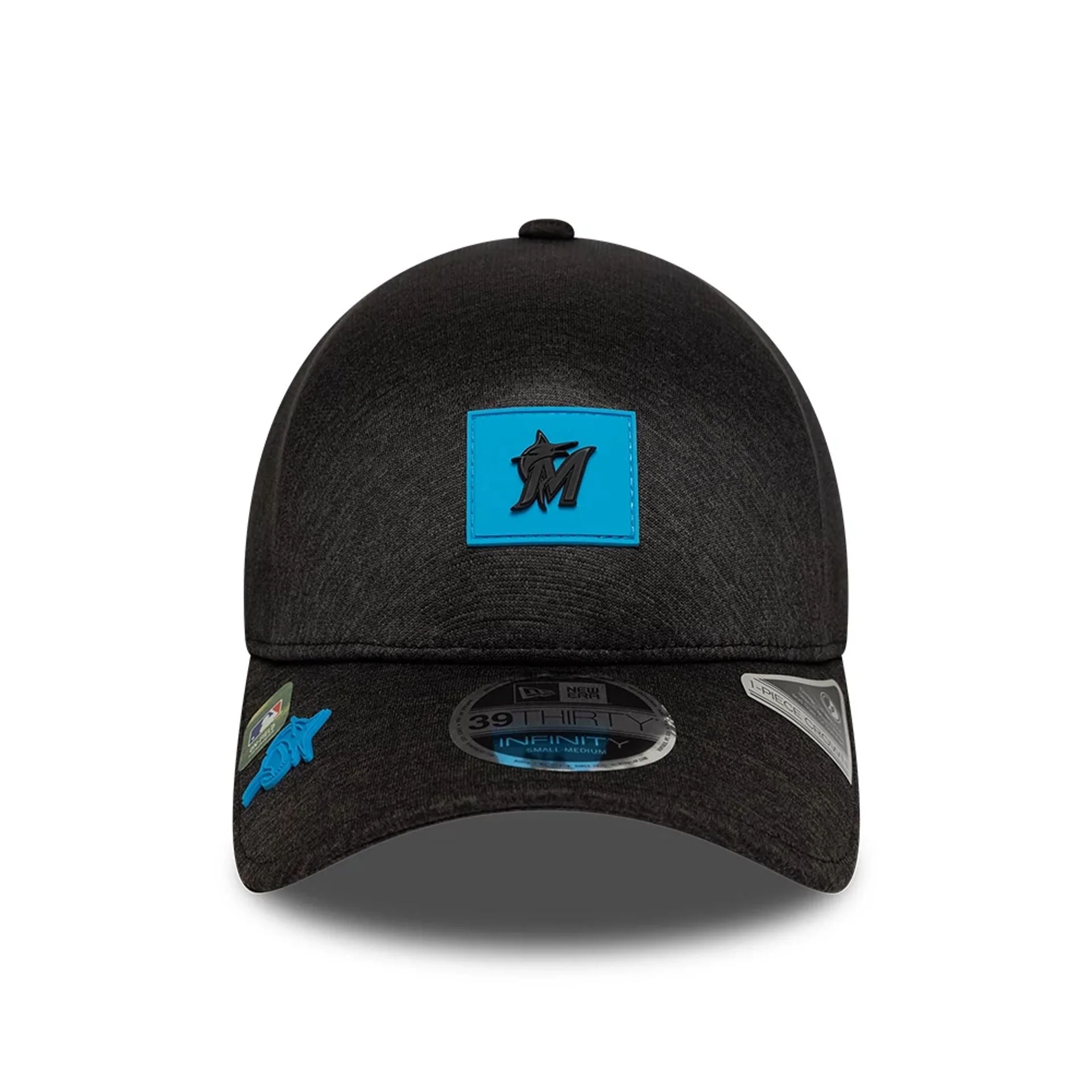 Miami Marlins MLB Clubhouse Black 39THIRTY Infinity Stretch Fit Cap - Image 2