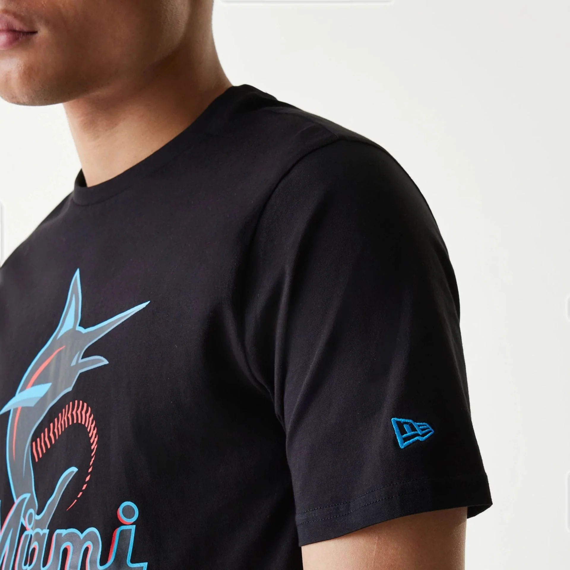 Miami Marlins MLB Regular Black T-Shirt - Image 4