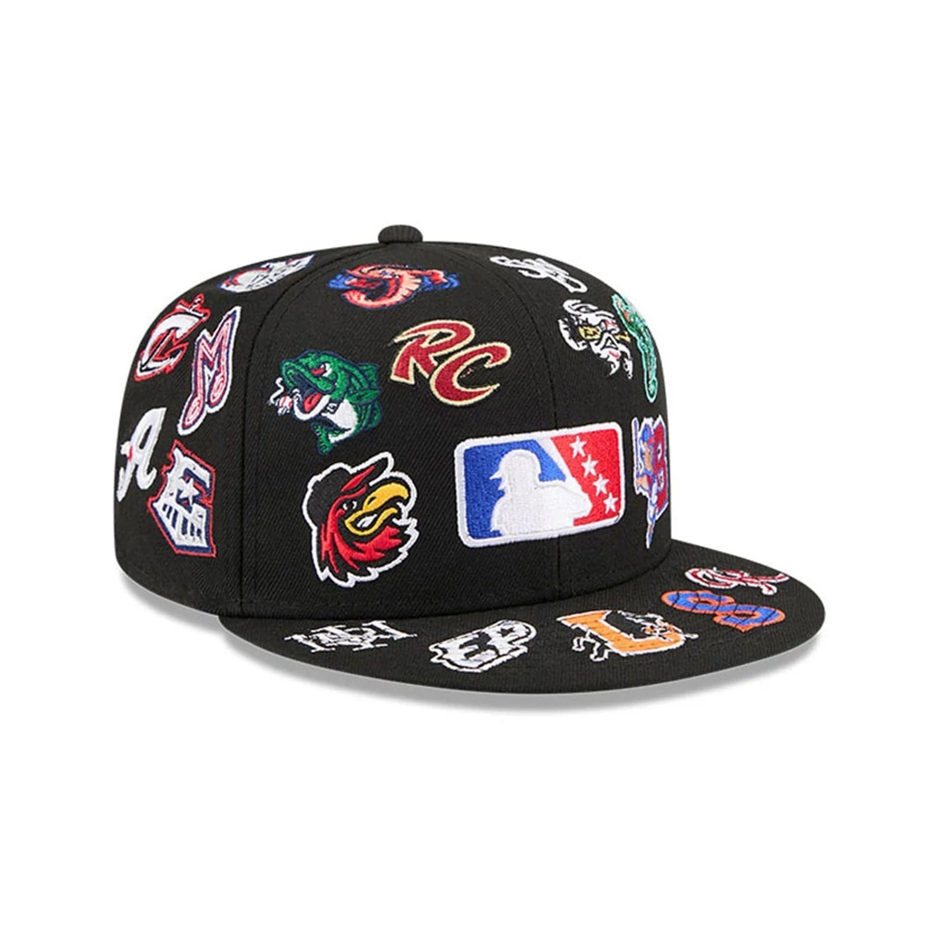 MiLB All Over Black 59FIFTY Fitted Cap - Image 4