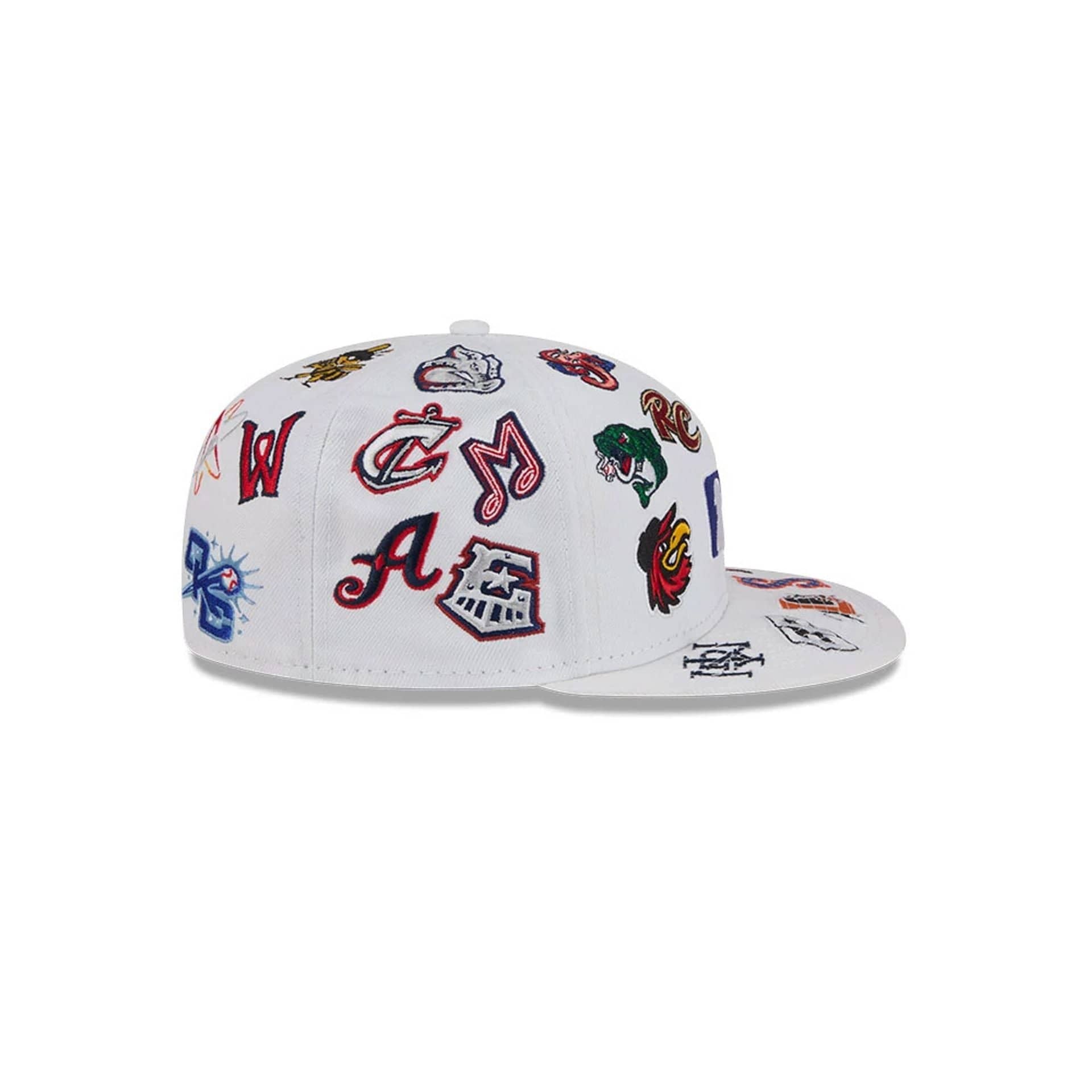 MiLB All Over White 59FIFTY Fitted Cap - Image 7