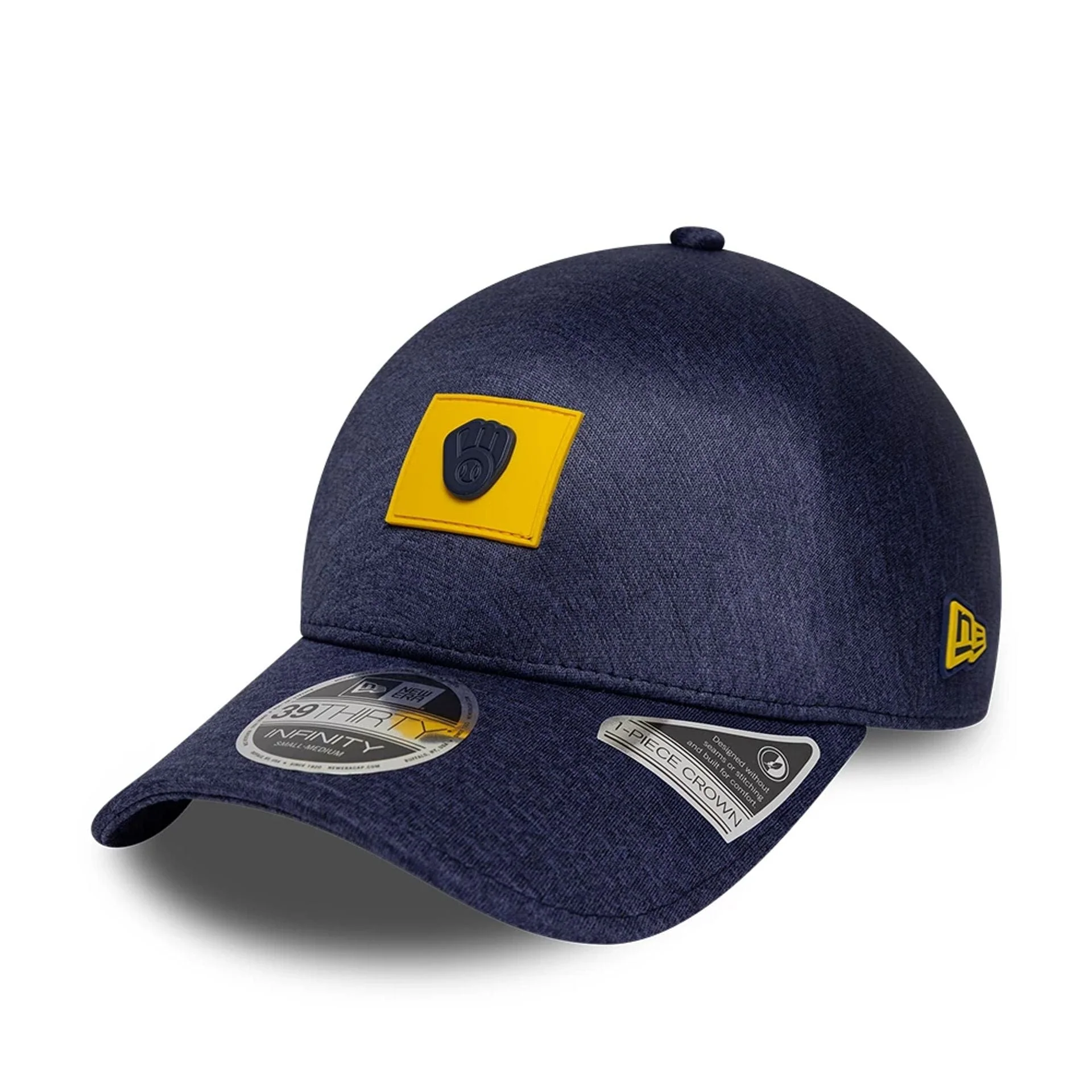 Milwaukee Brewers MLB Clubhouse Navy 39THIRTY Infinity Stretch Fit Cap - Image 3
