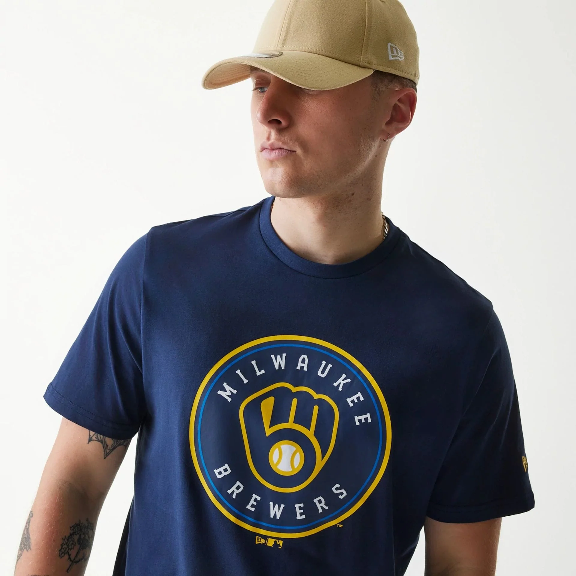 Milwaukee Brewers MLB Regular Dark Blue T-Shirt - Image 2
