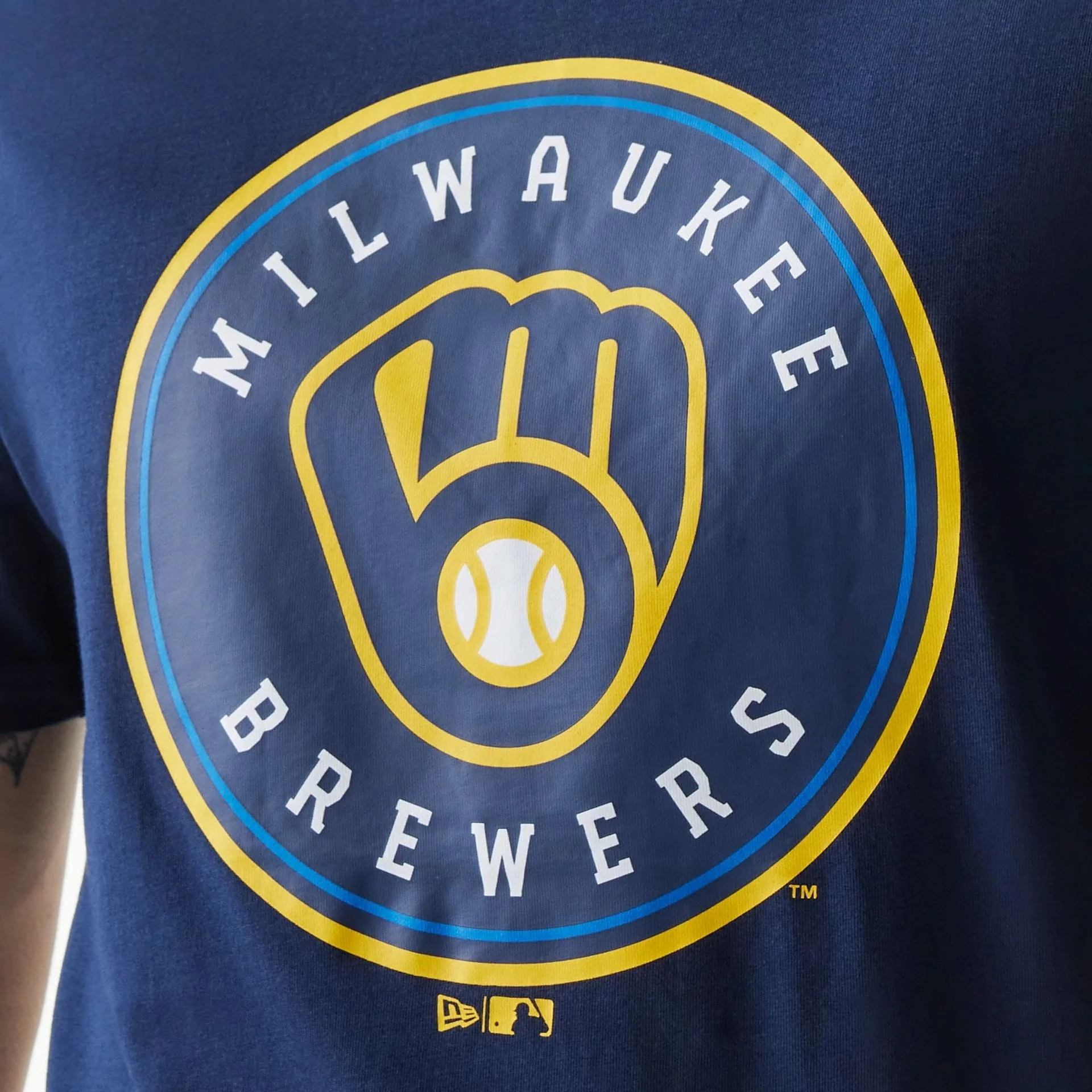 Milwaukee Brewers MLB Regular Dark Blue T-Shirt - Image 3
