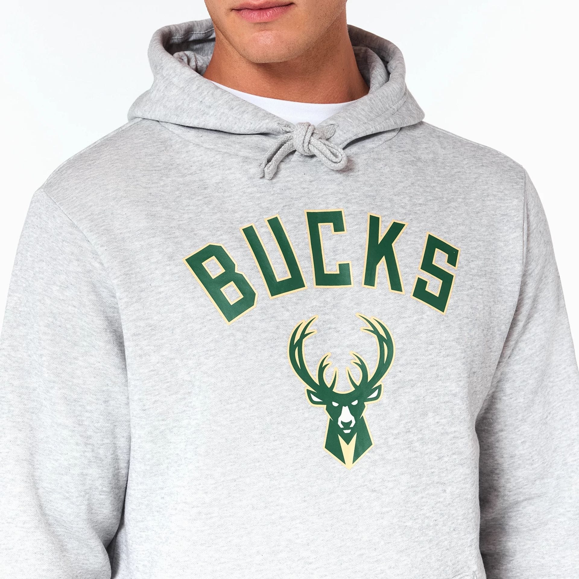 Milwaukee Bucks NBA Grey Pullover Hoodie - Image 6