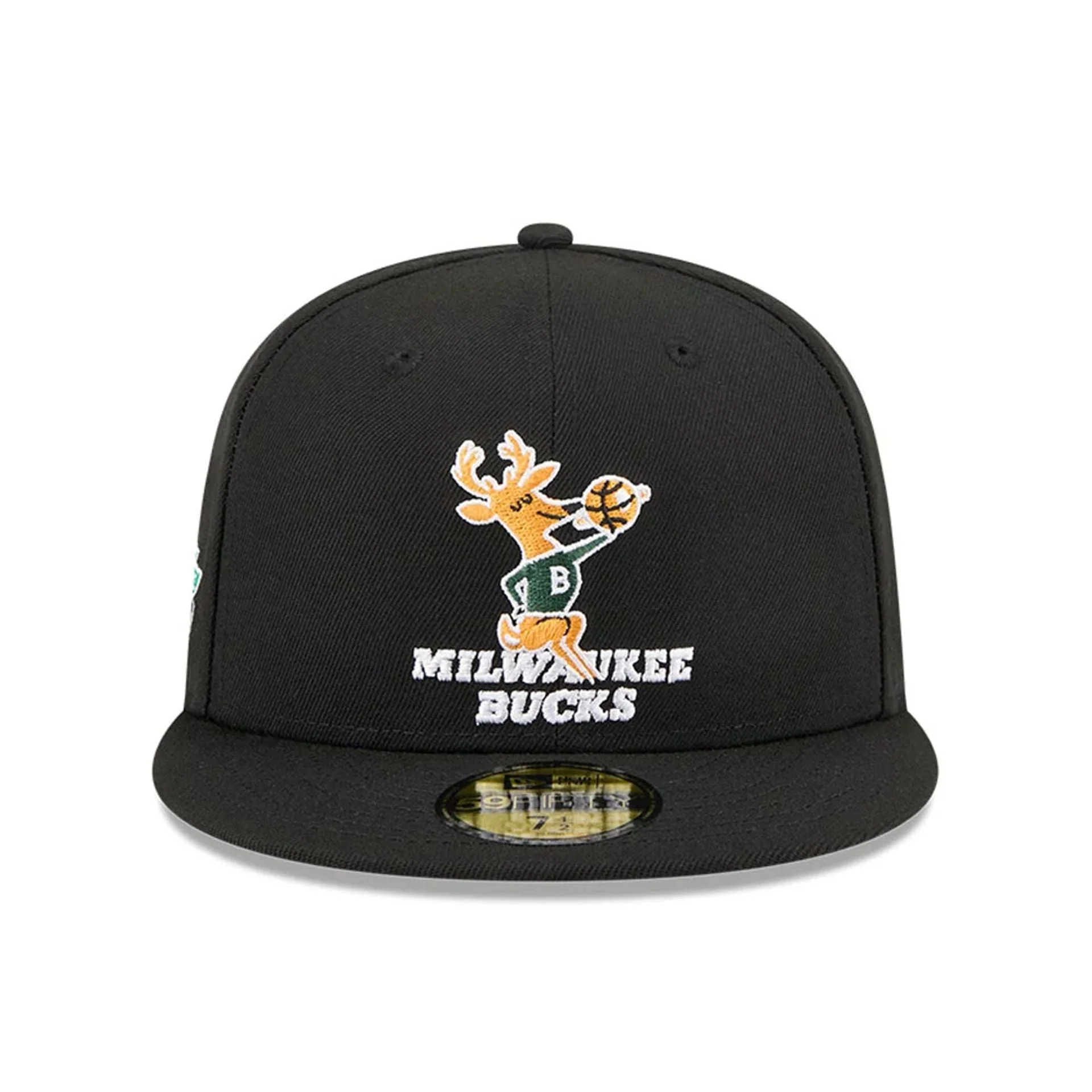 Milwaukee Bucks NBA Hardwood Classic Black 59FIFTY Fitted Cap - Image 3