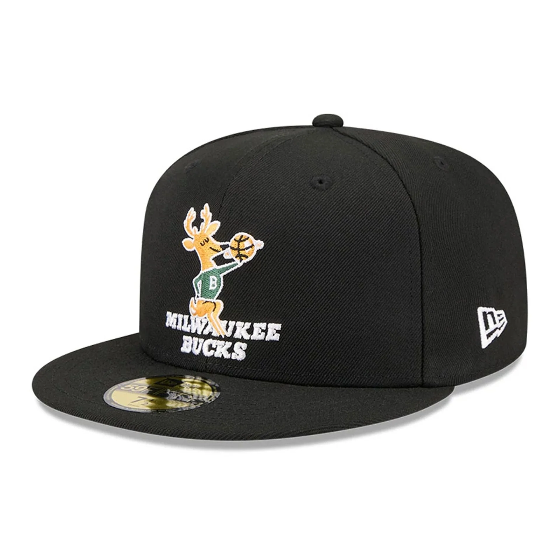 Milwaukee Bucks NBA Hardwood Classic Black 59FIFTY Fitted Cap - Image 4