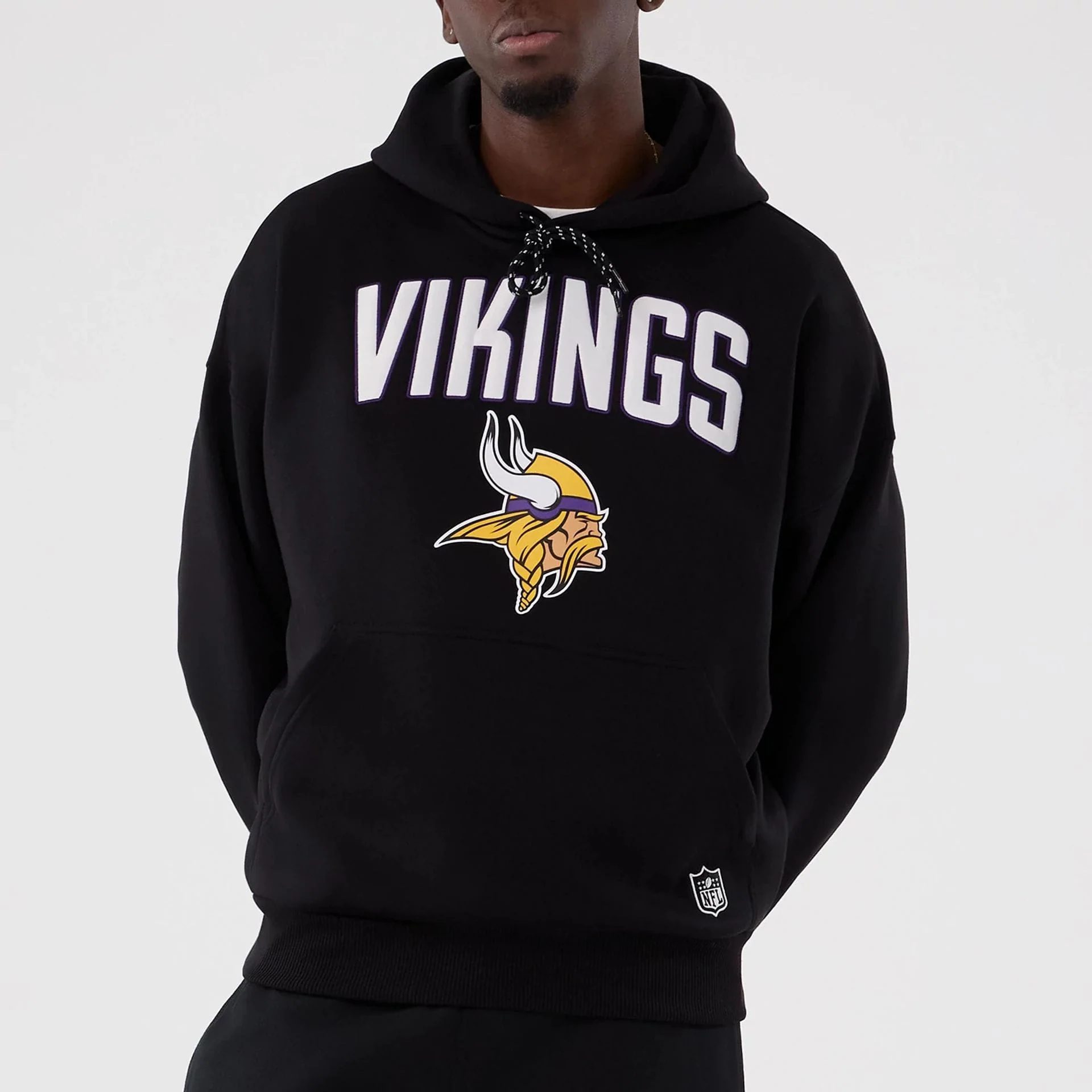 Minnesota Vikings NFL International Series Games 2025 Black Premium Pullover Hoodie - Image 3