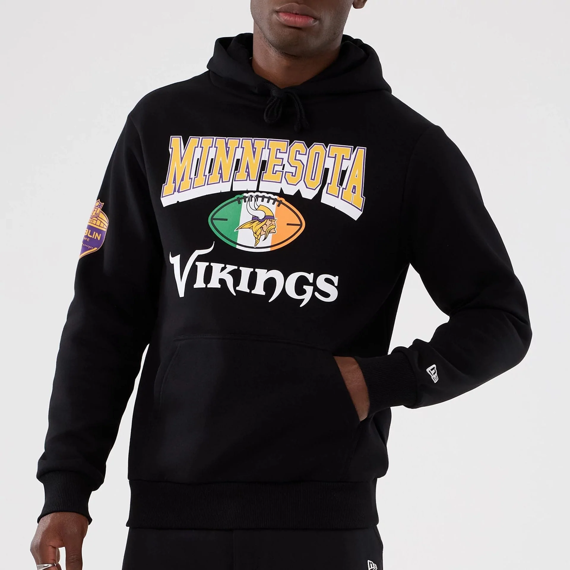Minnesota Vikings NFL International Series Games 2025 Black Pullover Hoodie - Image 7