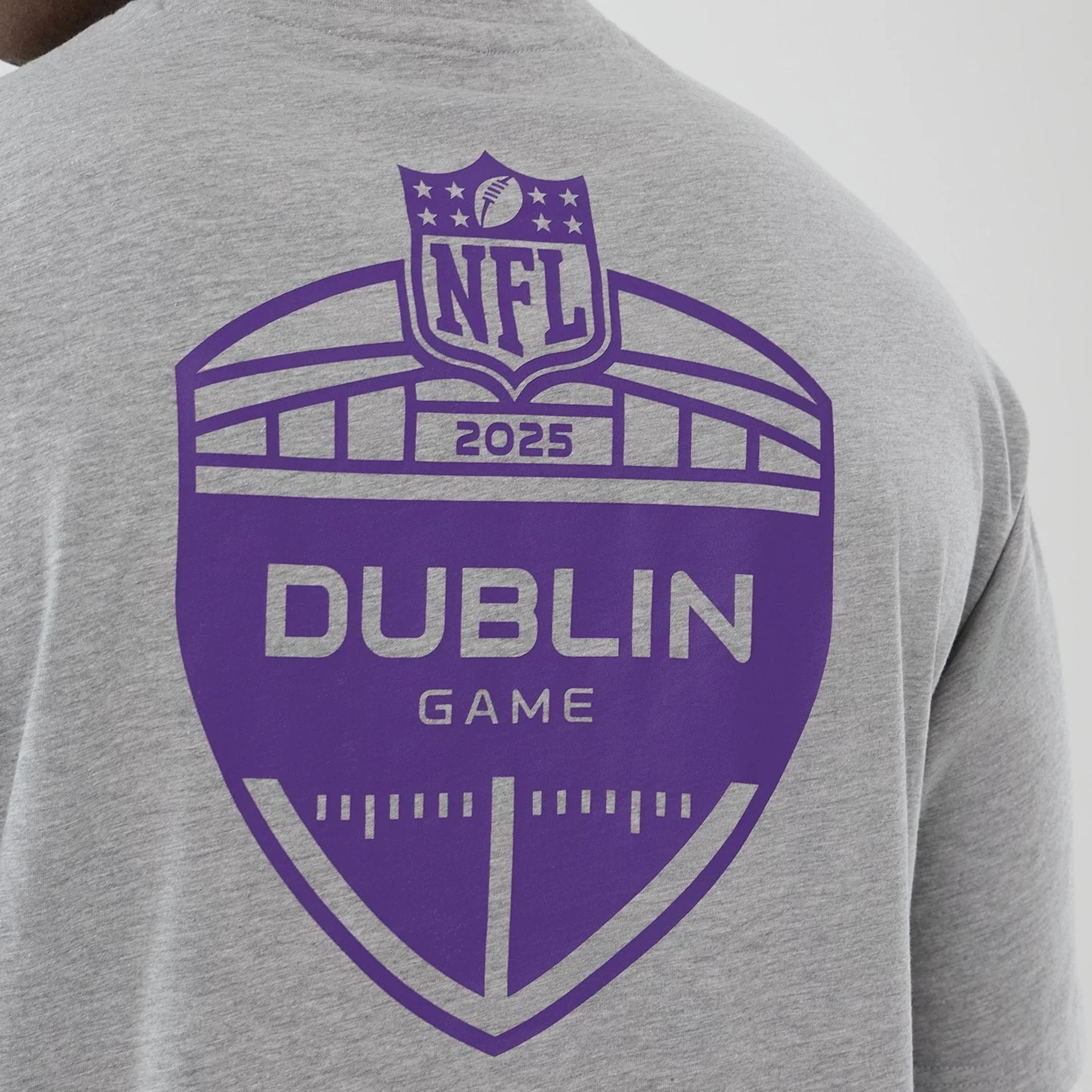 Minnesota Vikings NFL International Series Games 2025 Grey Oversized T-Shirt - Image 4