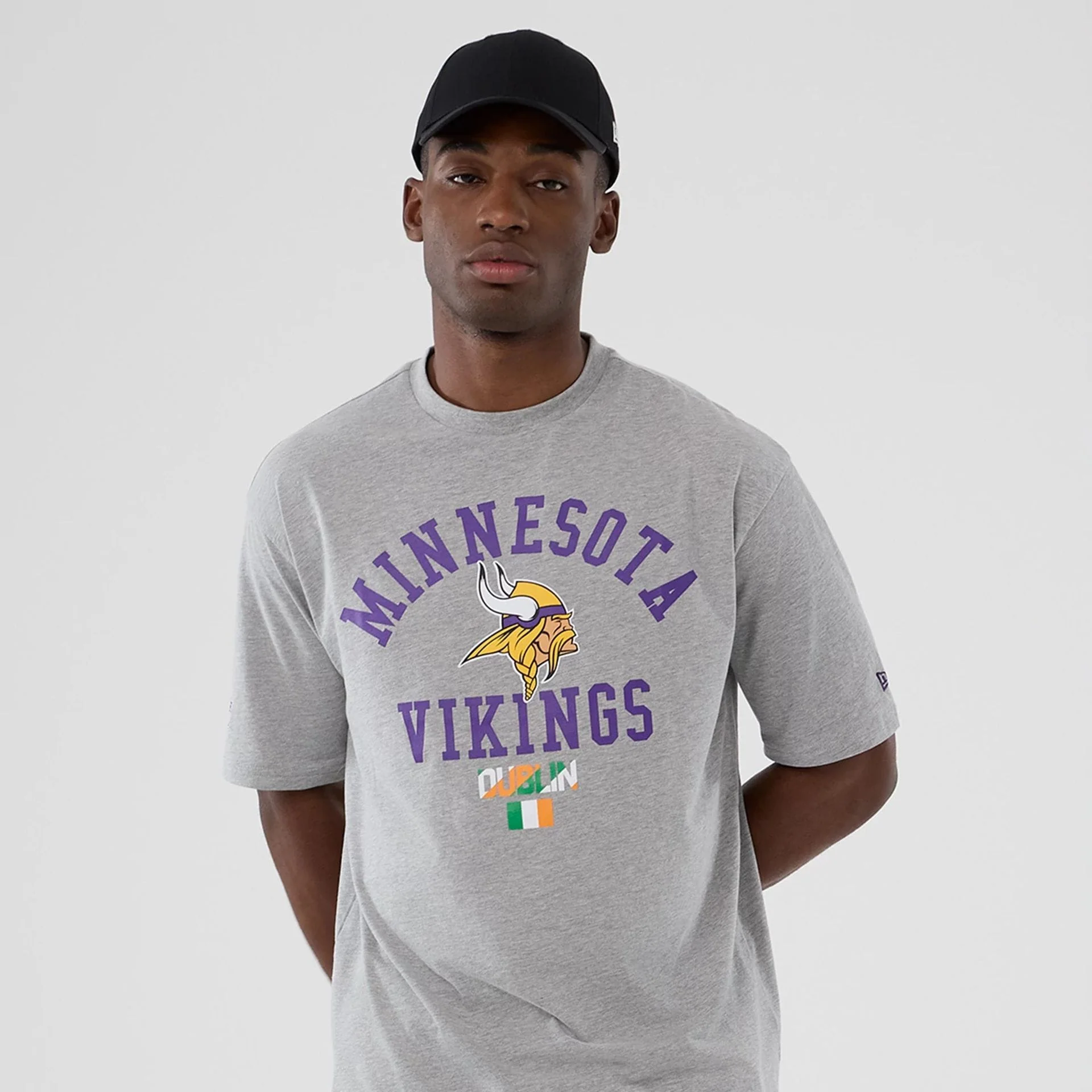 Minnesota Vikings NFL International Series Games 2025 Grey Oversized T-Shirt - Image 7