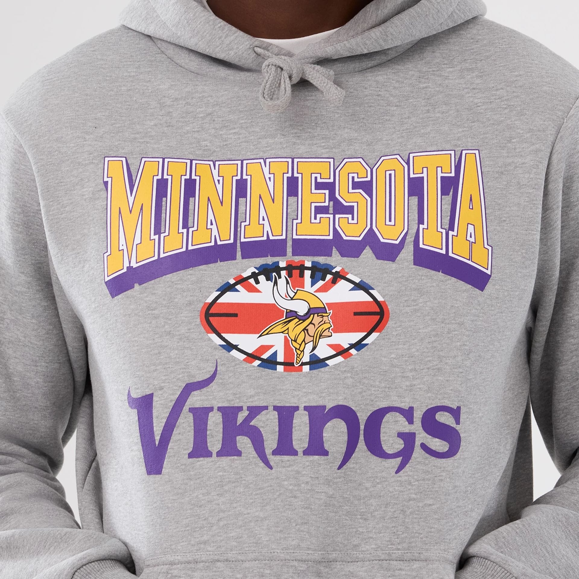 Minnesota Vikings NFL International Series Games 2025 Grey Pullover Hoodie - Image 3