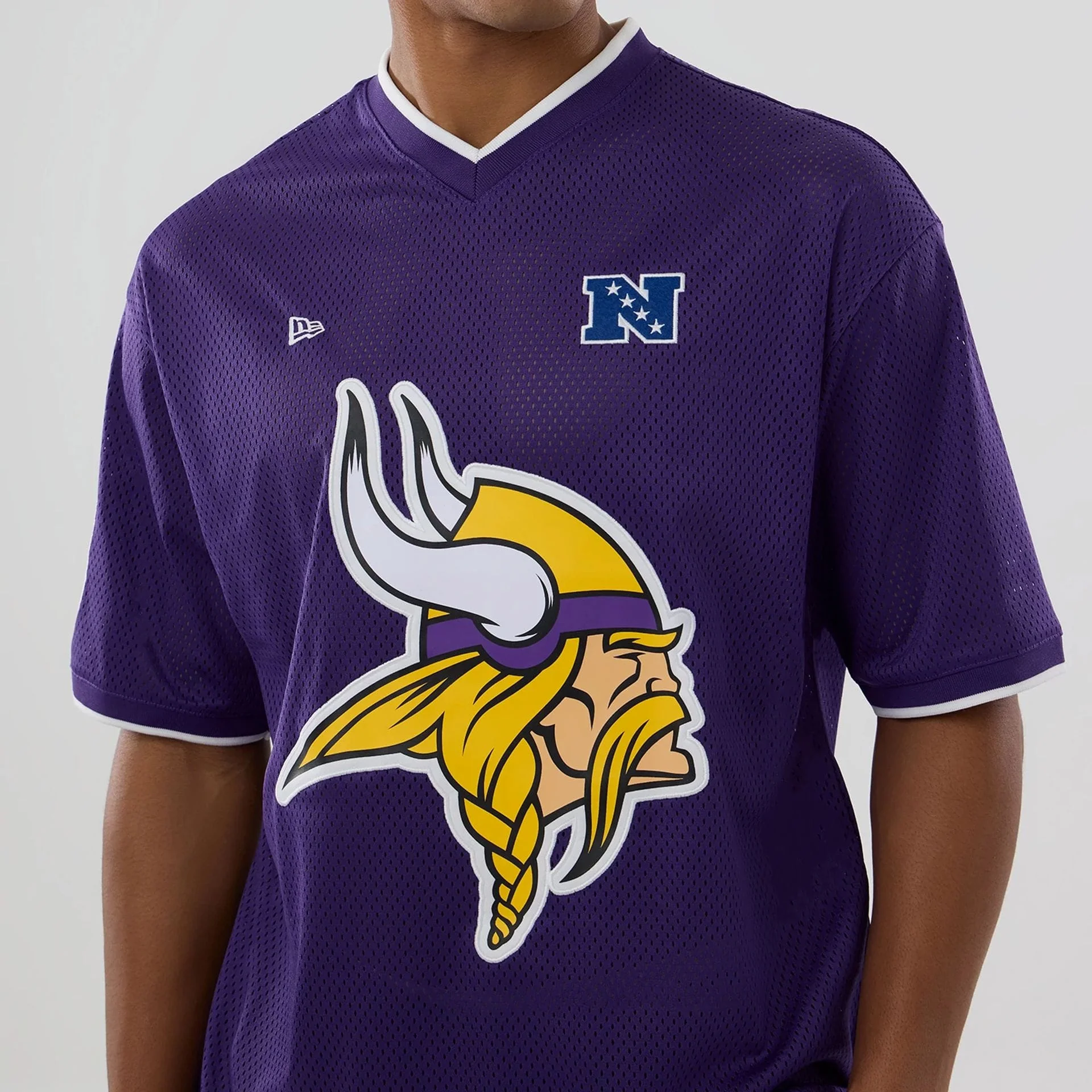 Minnesota Vikings NFL Mesh Purple Oversized T-Shirt - Image 4