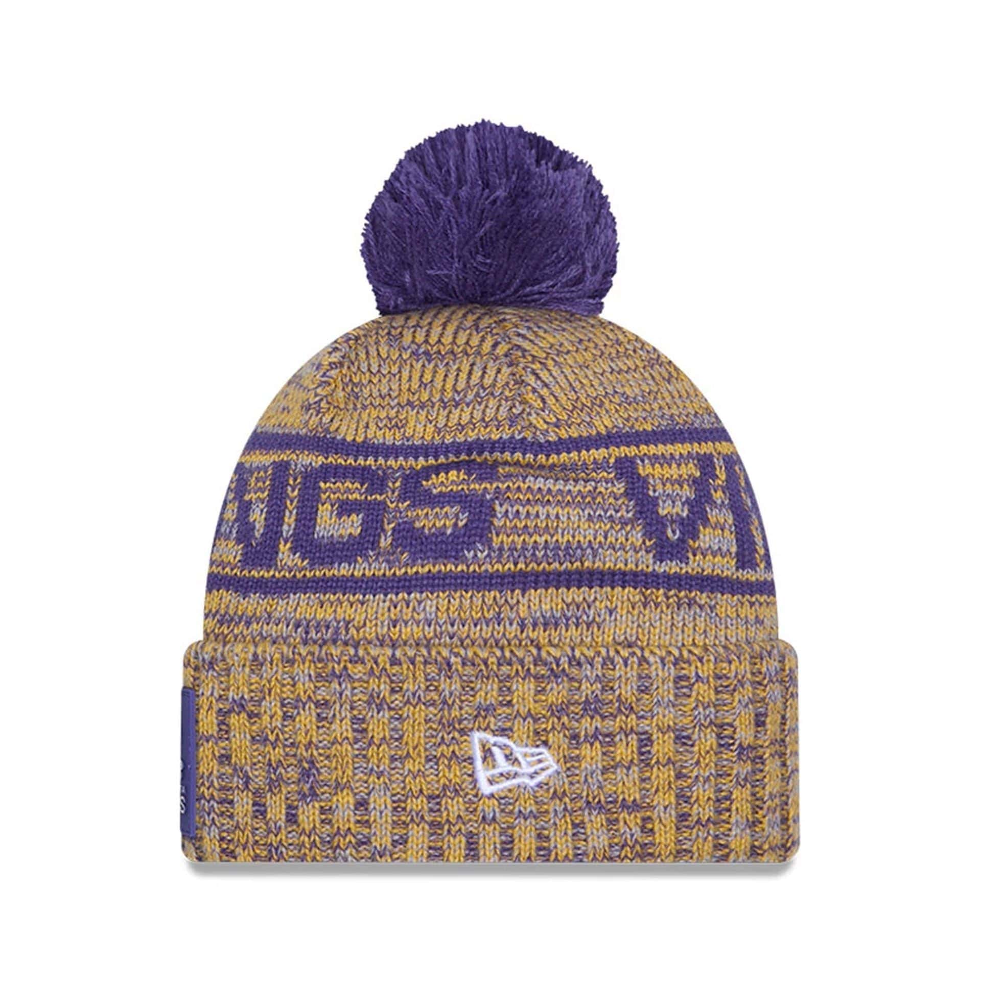 Minnesota Vikings NFL Sideline Purple Sport Knit Beanie Hat - Image 3