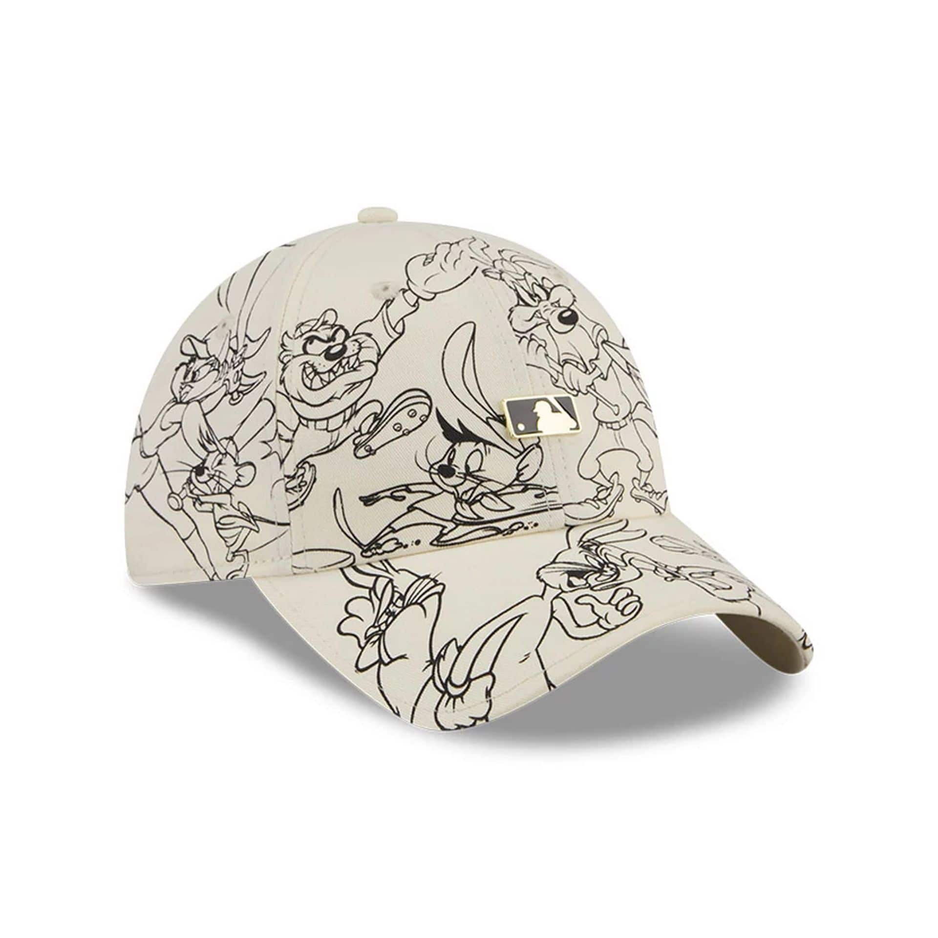 MLB Logo MLB X Looney Tunes White Casual Classic Adjustable Cap - Image 3