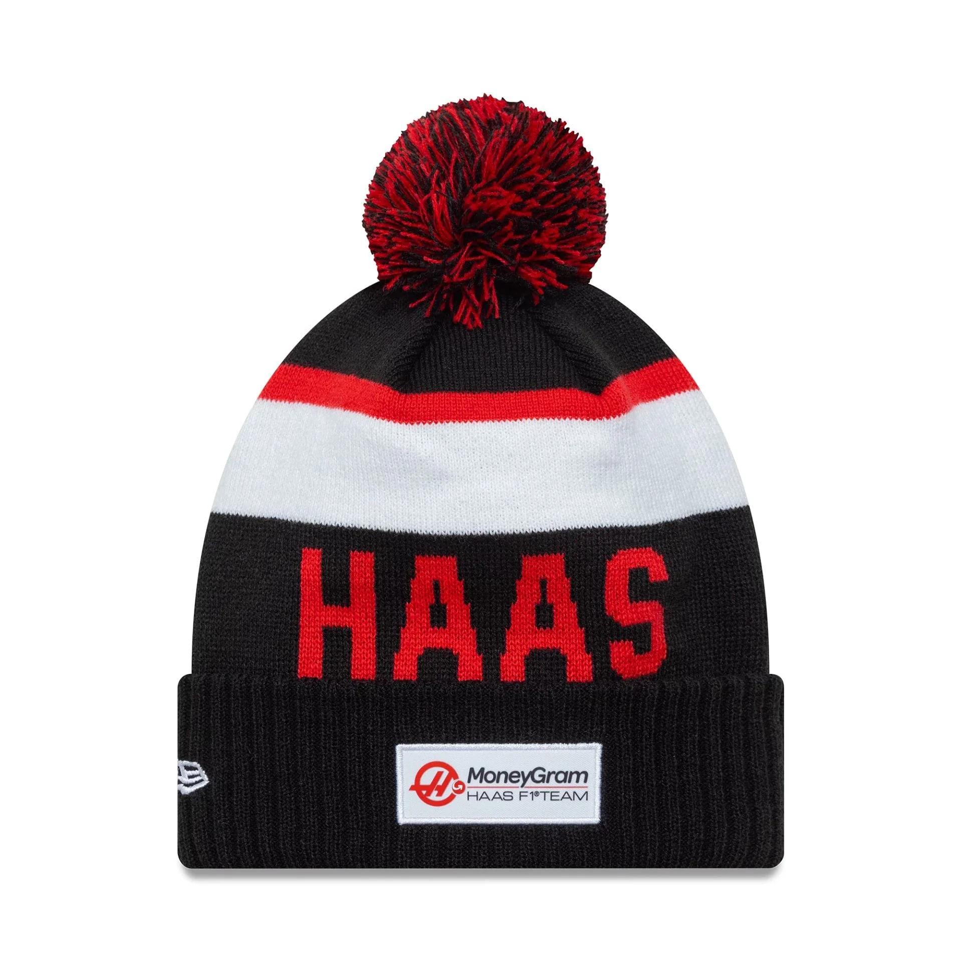 MoneyGram Haas F1 Black Sport Knit Beanie Hat - Image 2