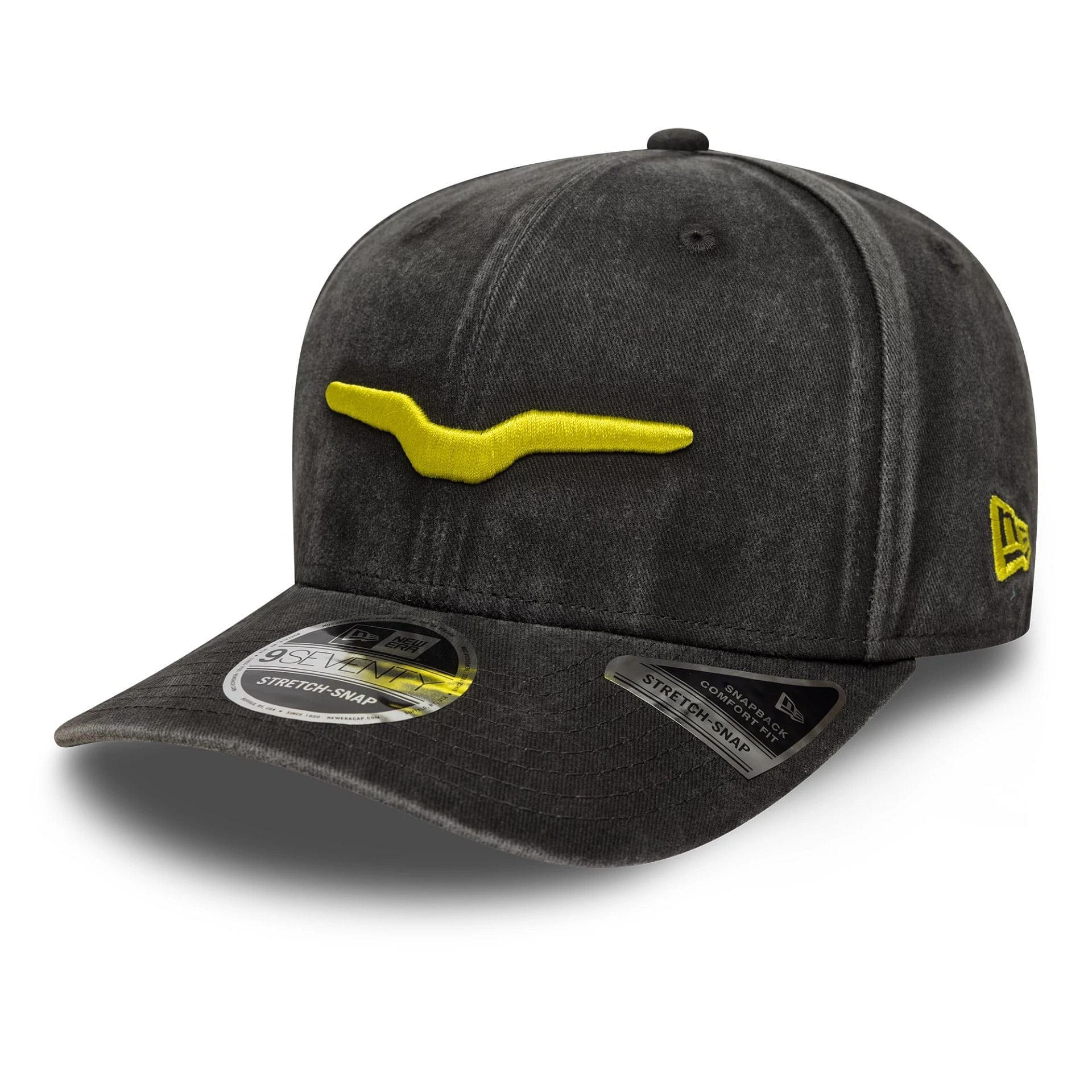 Moto Guzzi Washed Black 9SEVENTY Stretch Snap Cap - Image 3