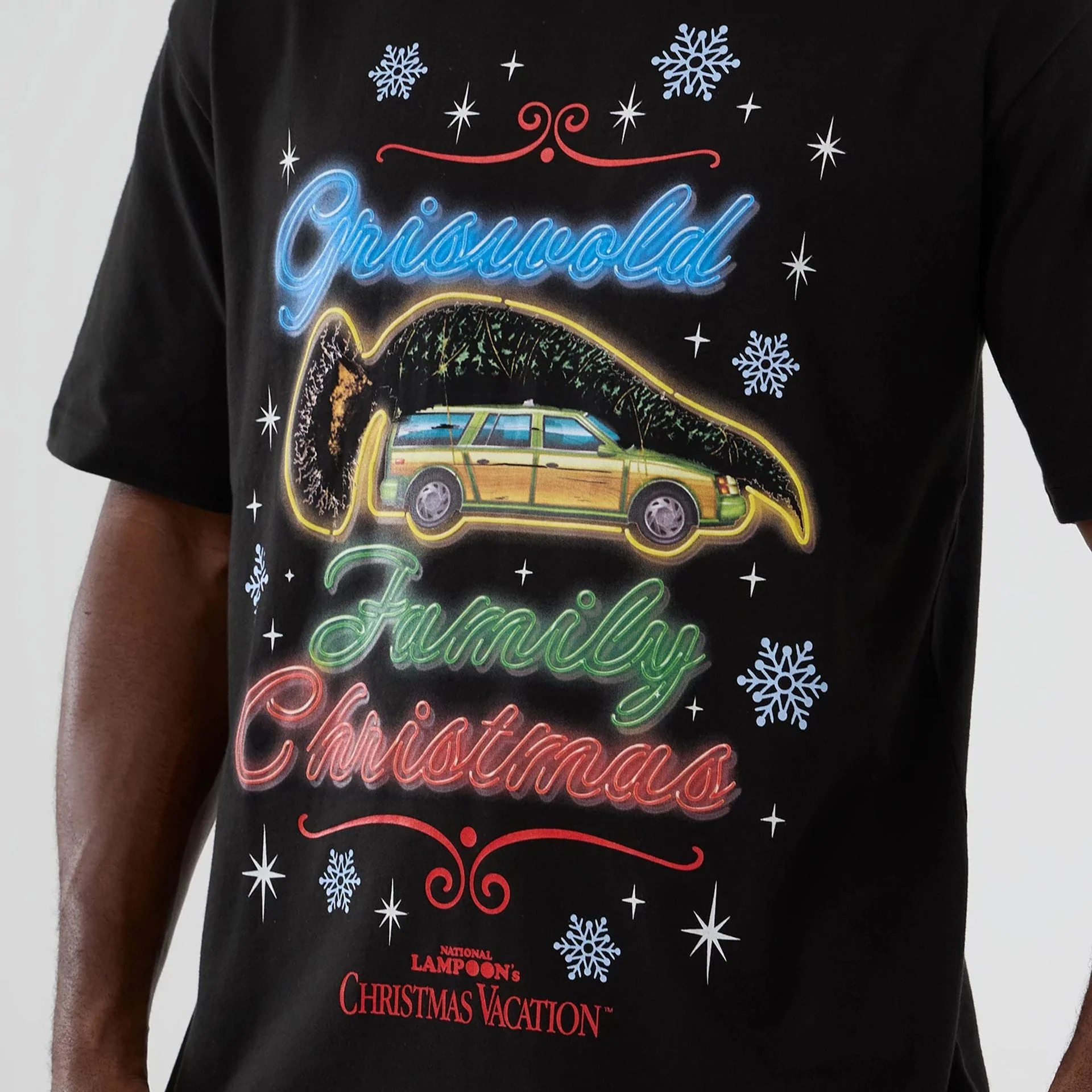 National Lampoon's Christmas Vacation Lifestyle Graphic Black T-Shirt - Image 4