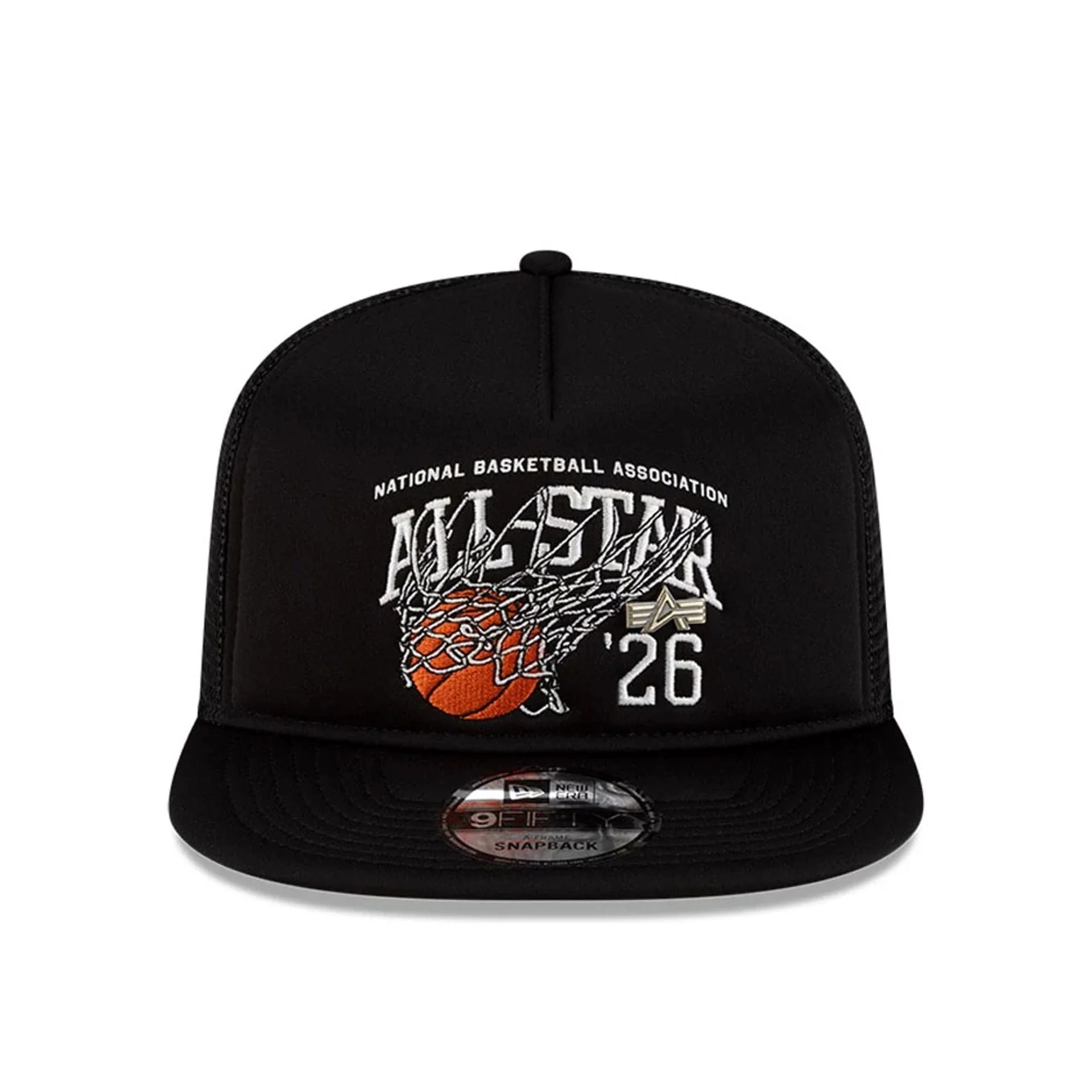 NBA All Star Game NBA X Alpha Black 9FIFTY A-Frame Trucker Adjustable Cap - Image 2