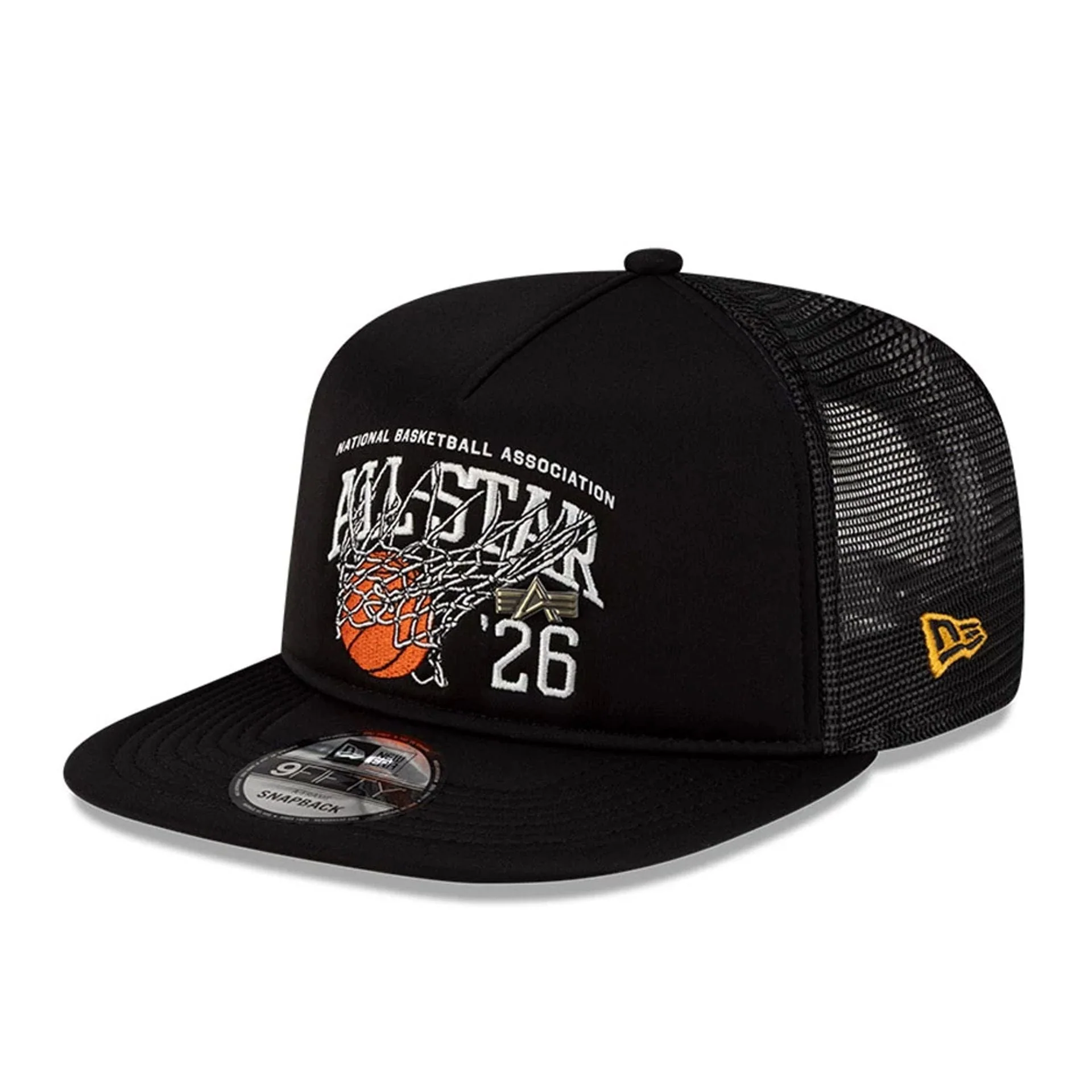 NBA All Star Game NBA X Alpha Black 9FIFTY A-Frame Trucker Adjustable Cap - Image 3