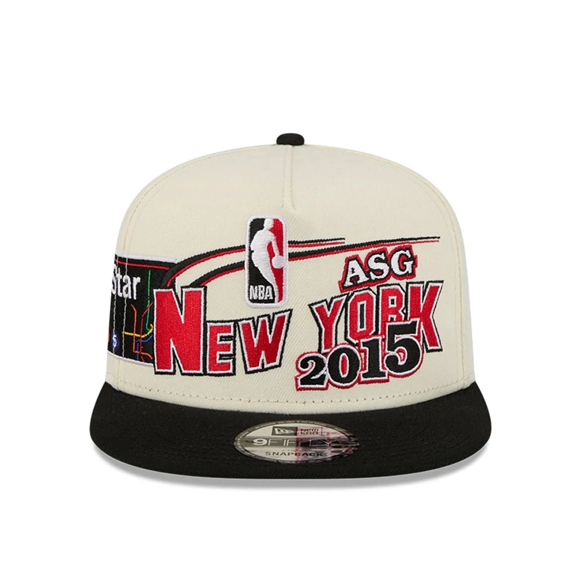 Nets NBA Hardwood Classic ASG White 9FIFTY A-Frame Snapback Adjustable Cap - Image 3