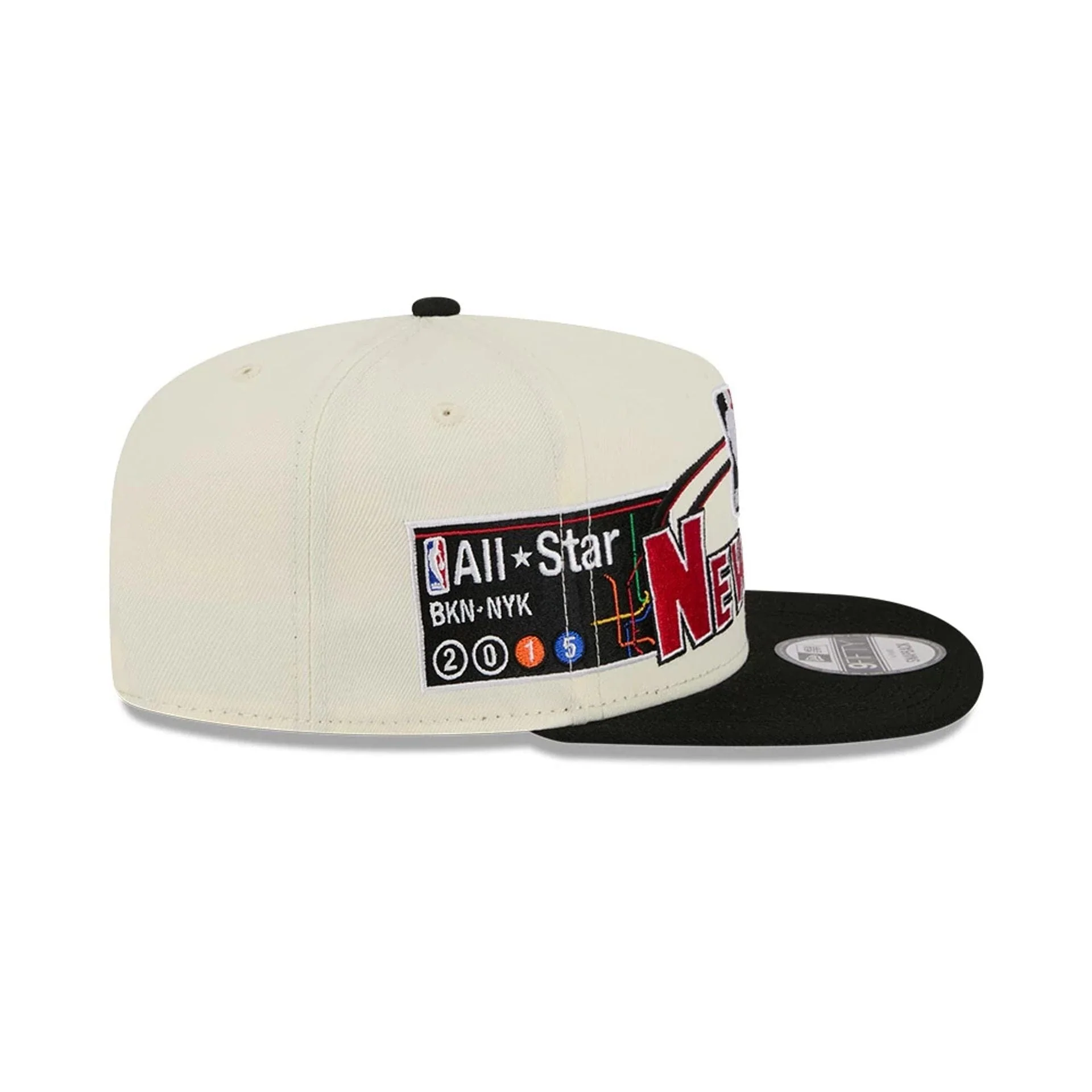 Nets NBA Hardwood Classic ASG White 9FIFTY A-Frame Snapback Adjustable Cap - Image 5