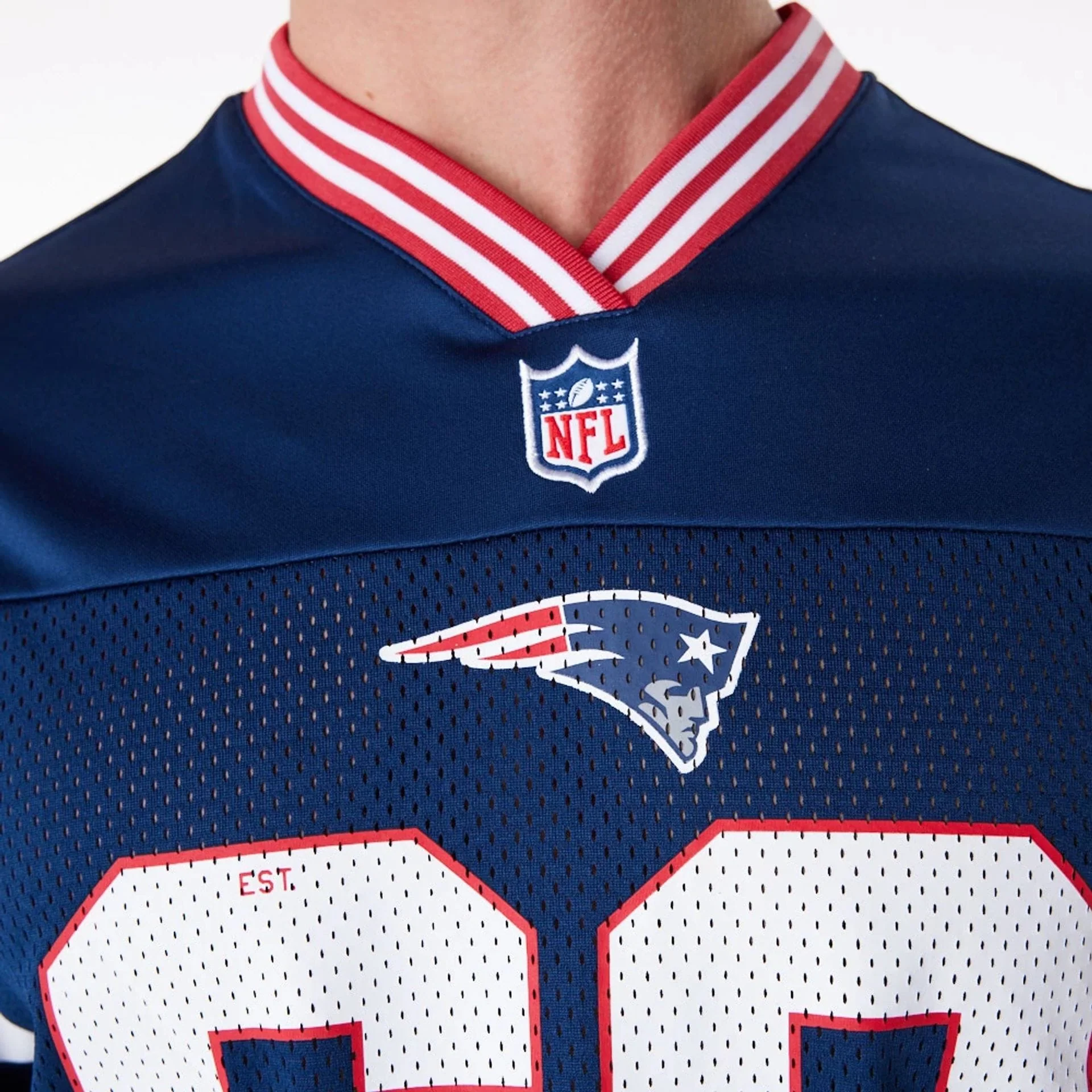 New England Patriots NFL Dark Blue Mesh T-Shirt - Image 4
