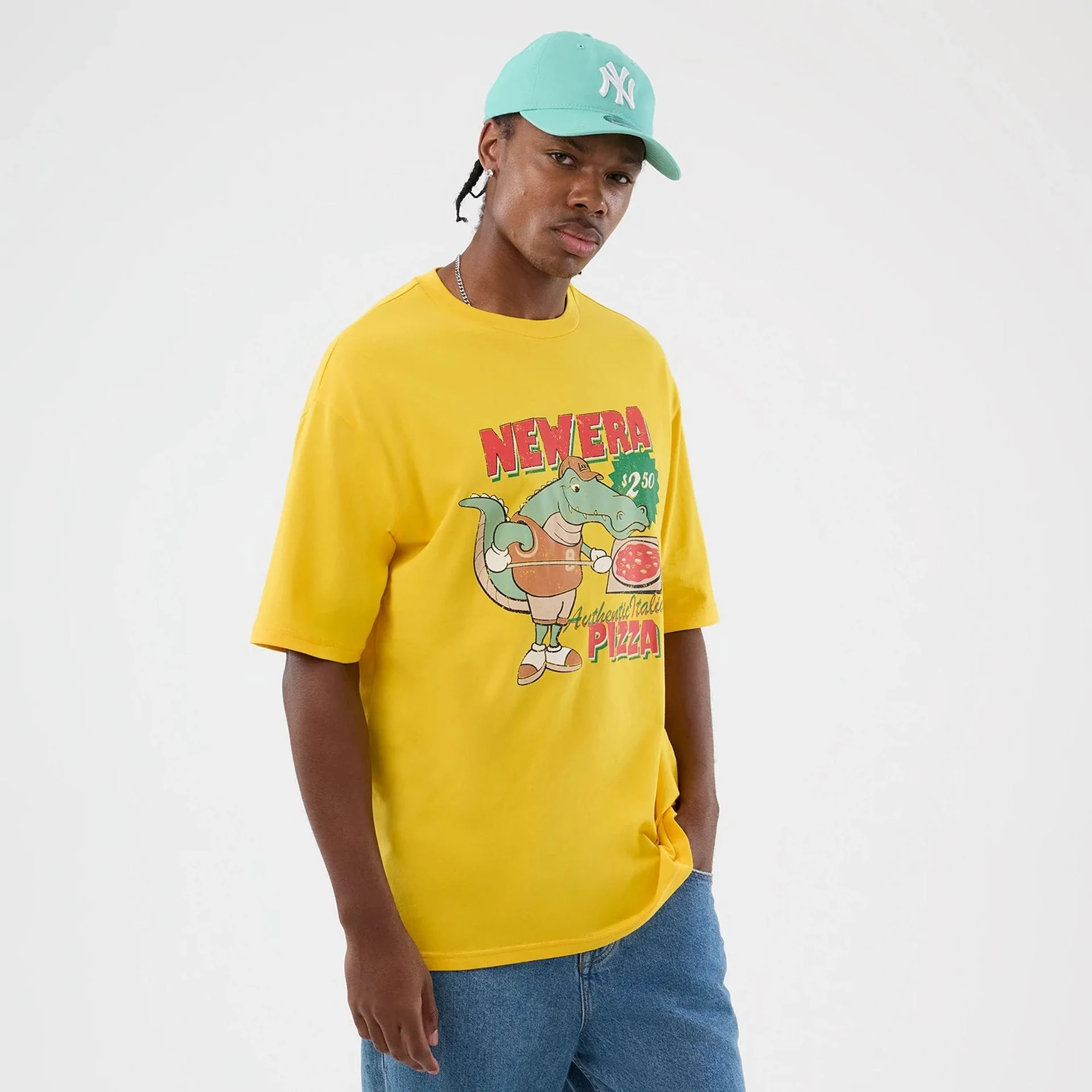 New Era Alligator Character Graphic Yellow T-Shirt - Image 3