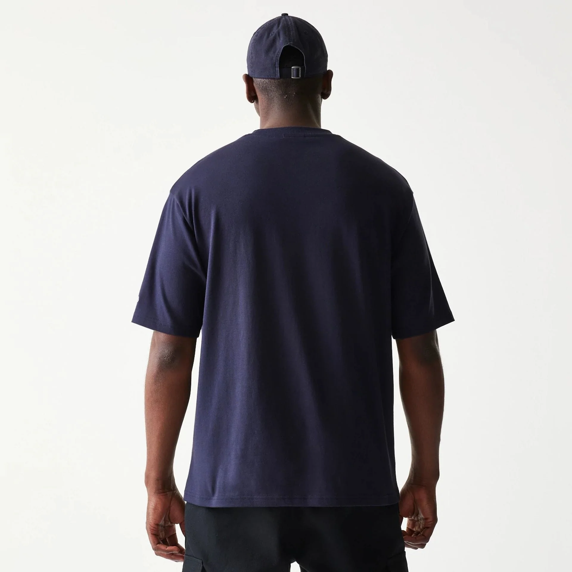 New Era Baseball Player Graphic Navy Oversized T-Shirt - Image 2