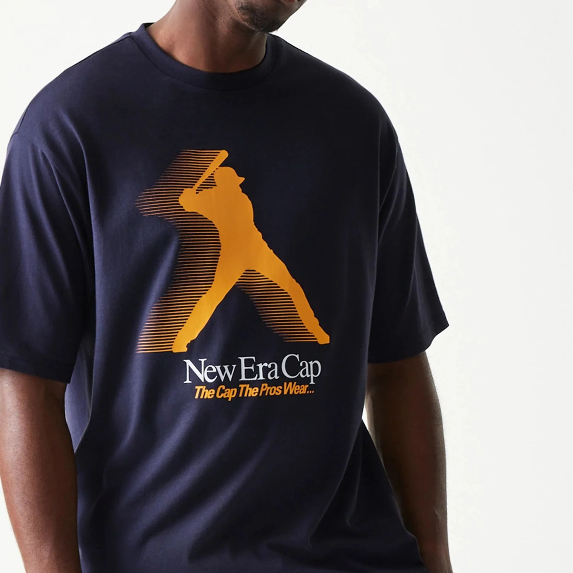 New Era Baseball Player Graphic Navy Oversized T-Shirt - Image 3