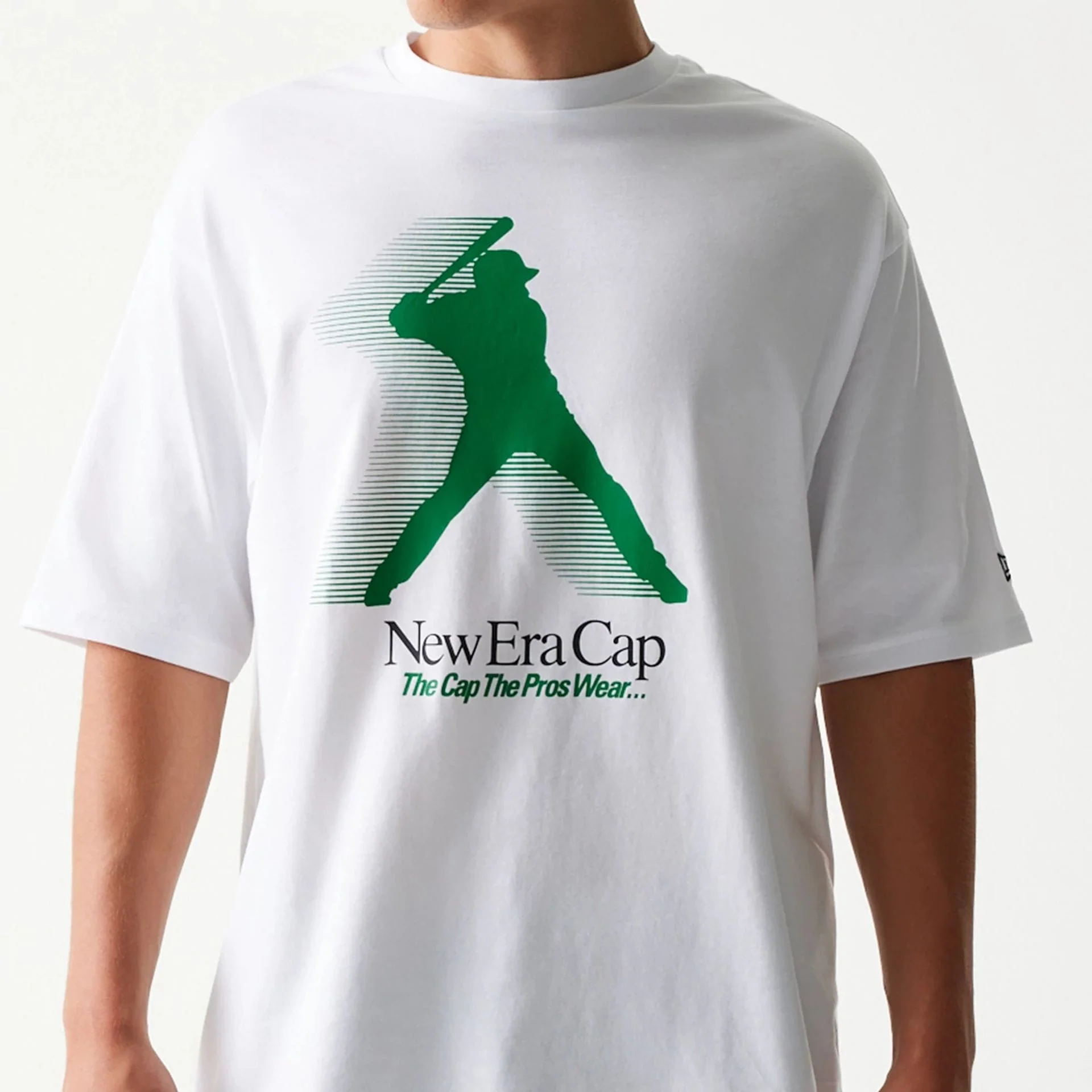 New Era Baseball Player Graphic White Oversized T-Shirt - Image 3