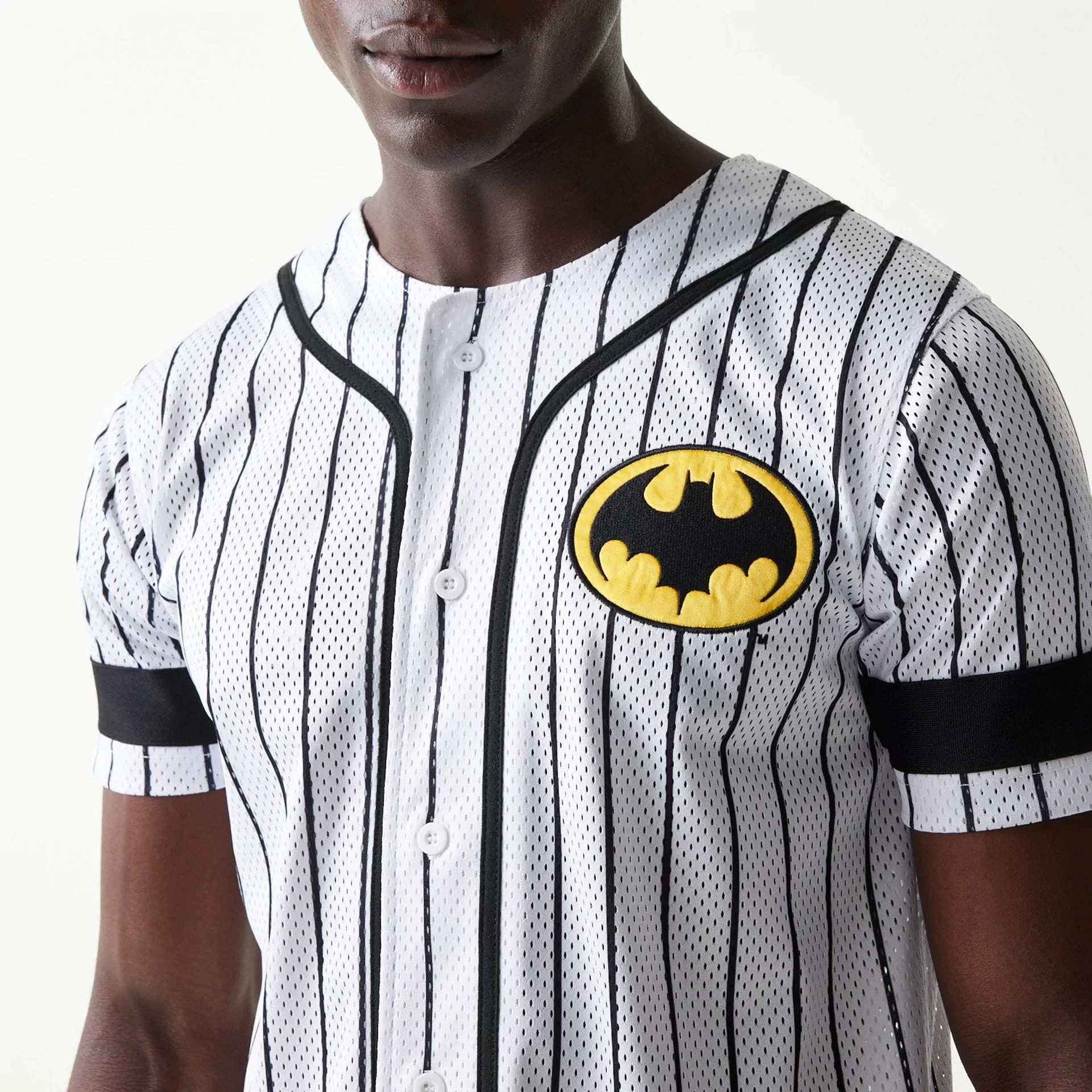New Era Batman Pinstripe White Jersey - Image 3