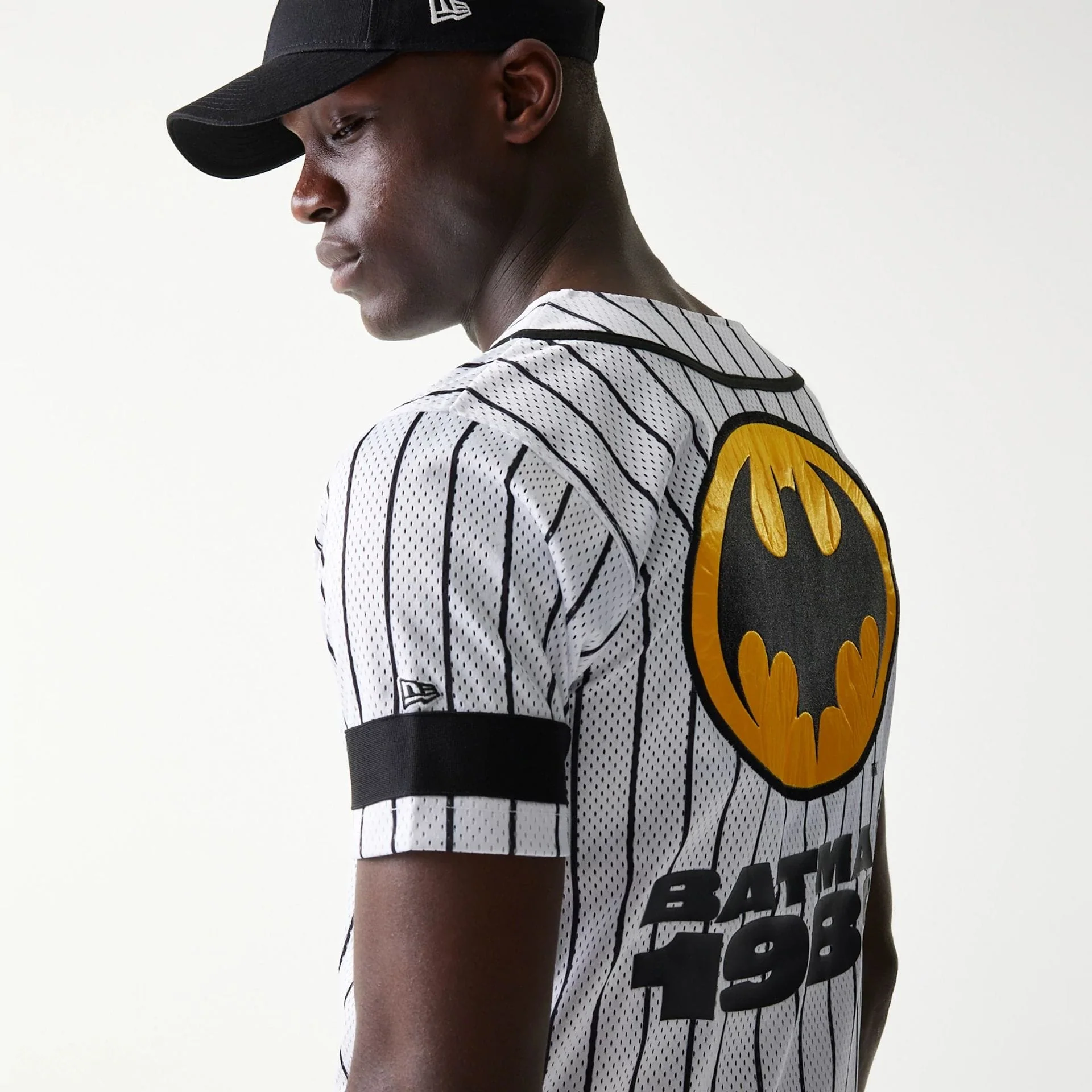New Era Batman Pinstripe White Jersey - Image 5