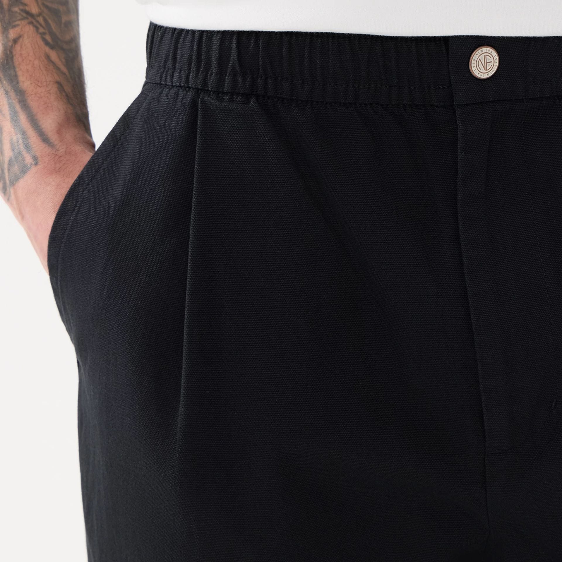 New Era Black Balloon Leg Trousers - Image 5
