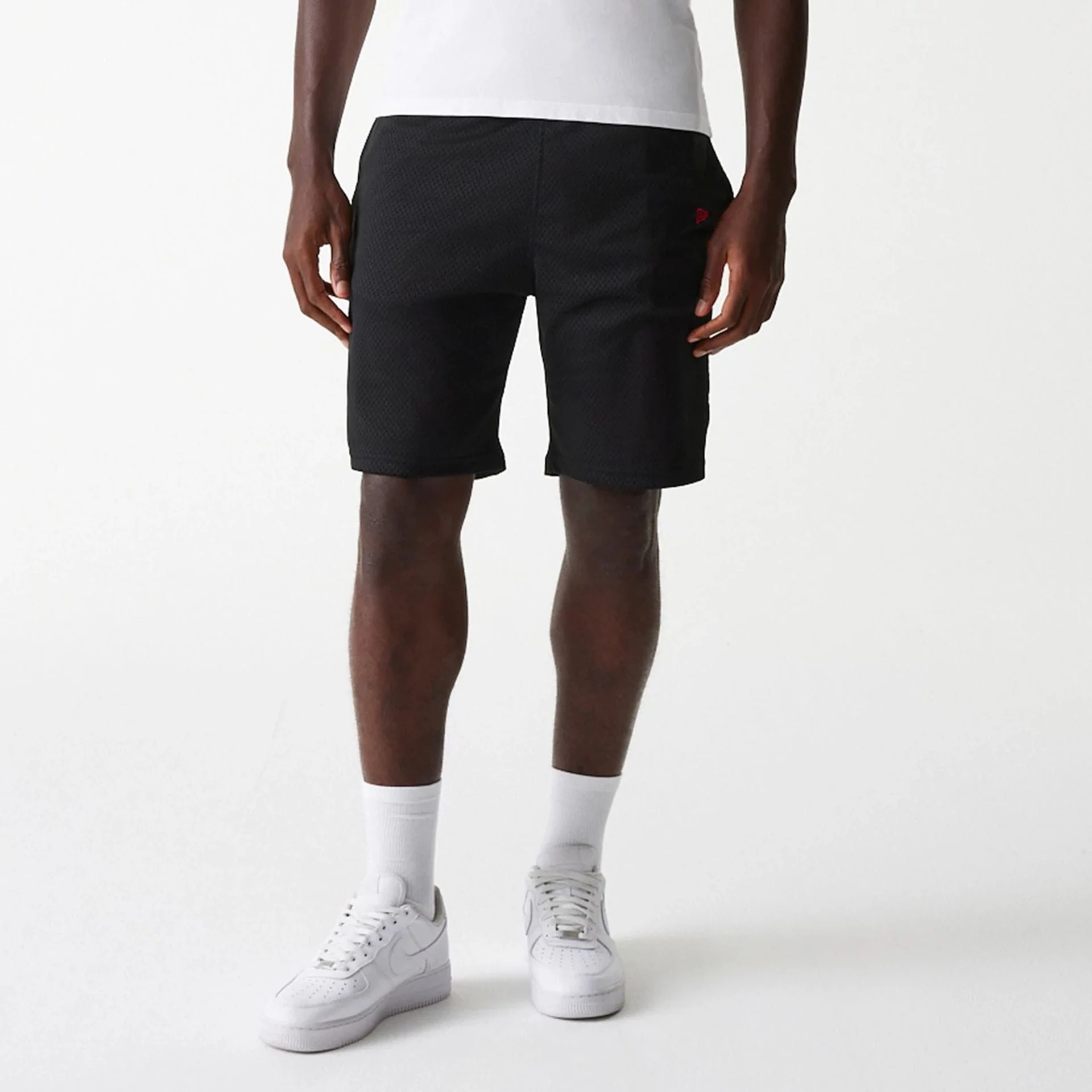 New Era Black Mesh Shorts - Image 3