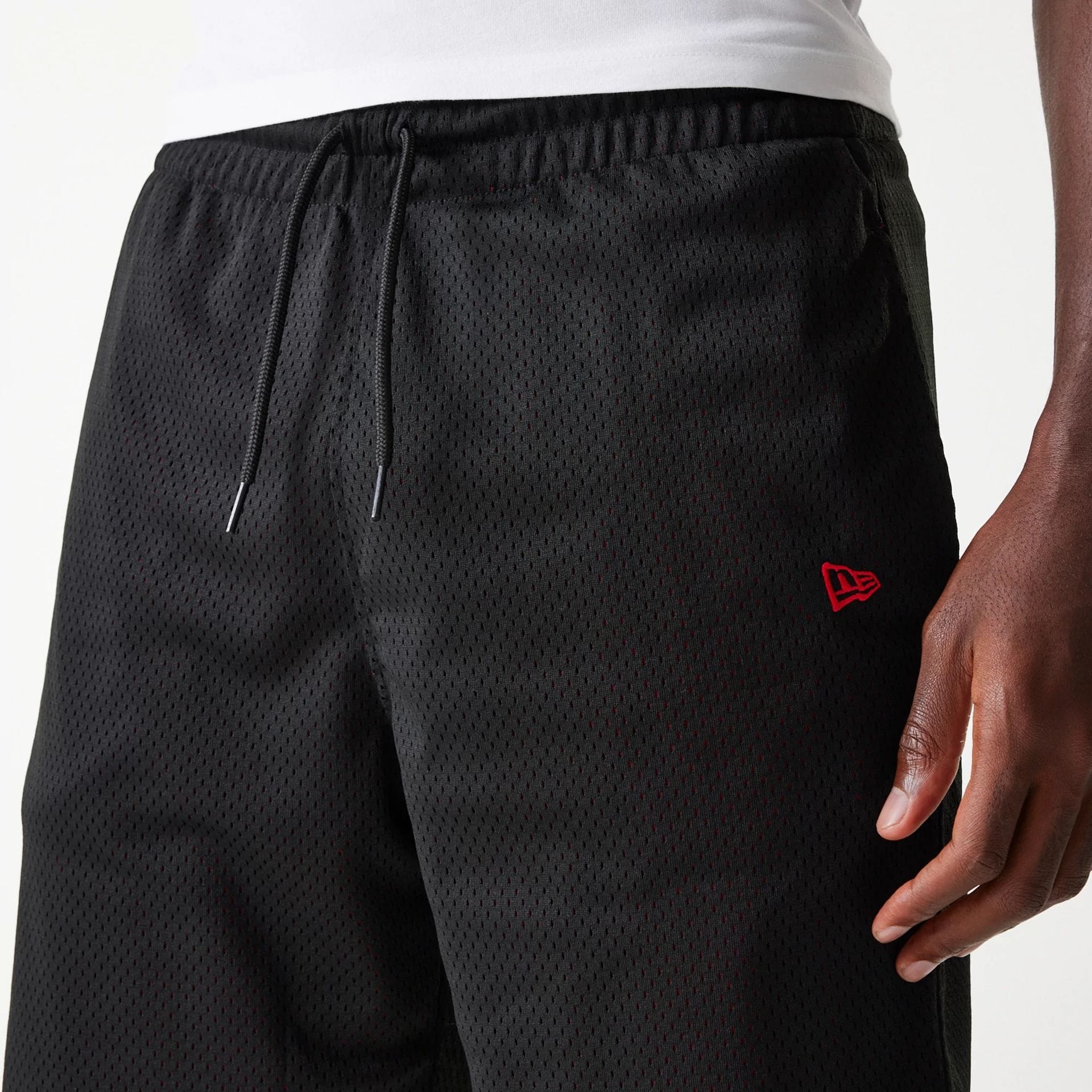 New Era Black Mesh Shorts - Image 5