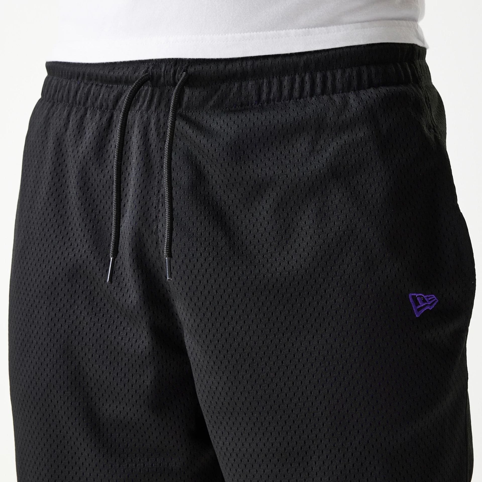 New Era Black Mesh Shorts - Image 7
