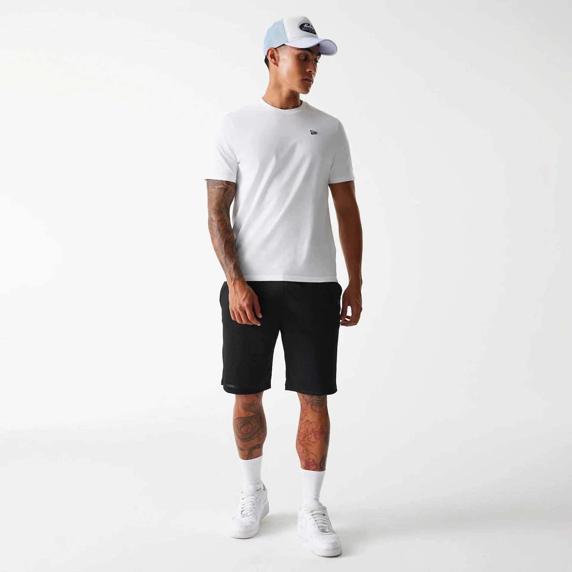 New Era Black Mesh Shorts - Image 8