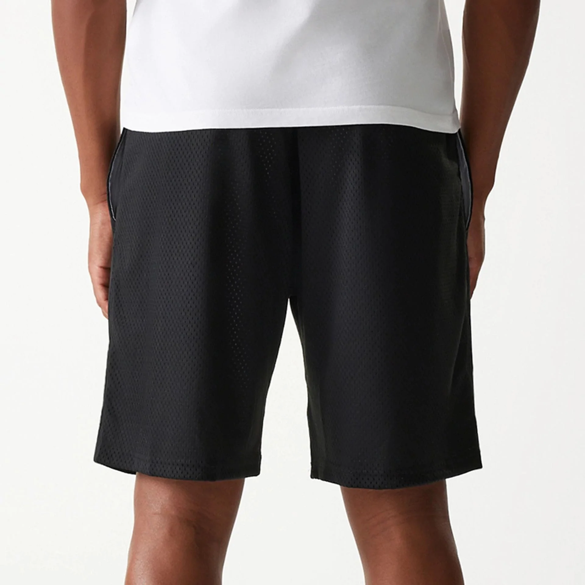 New Era Black Mesh Shorts - Image 5