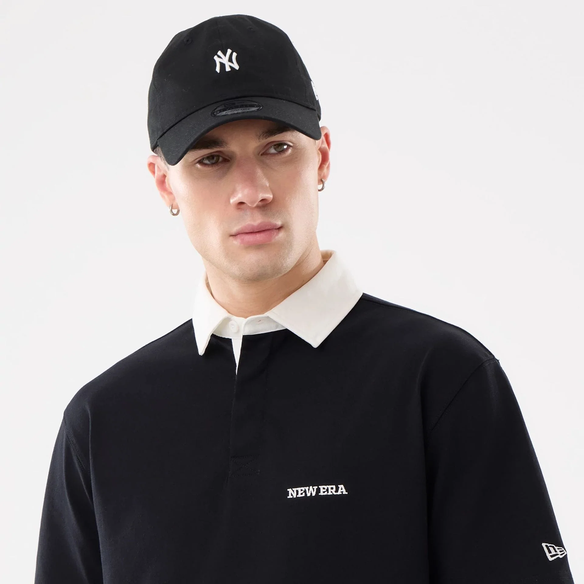 New Era Black Short Sleeve Rugby Shirt - Image 6